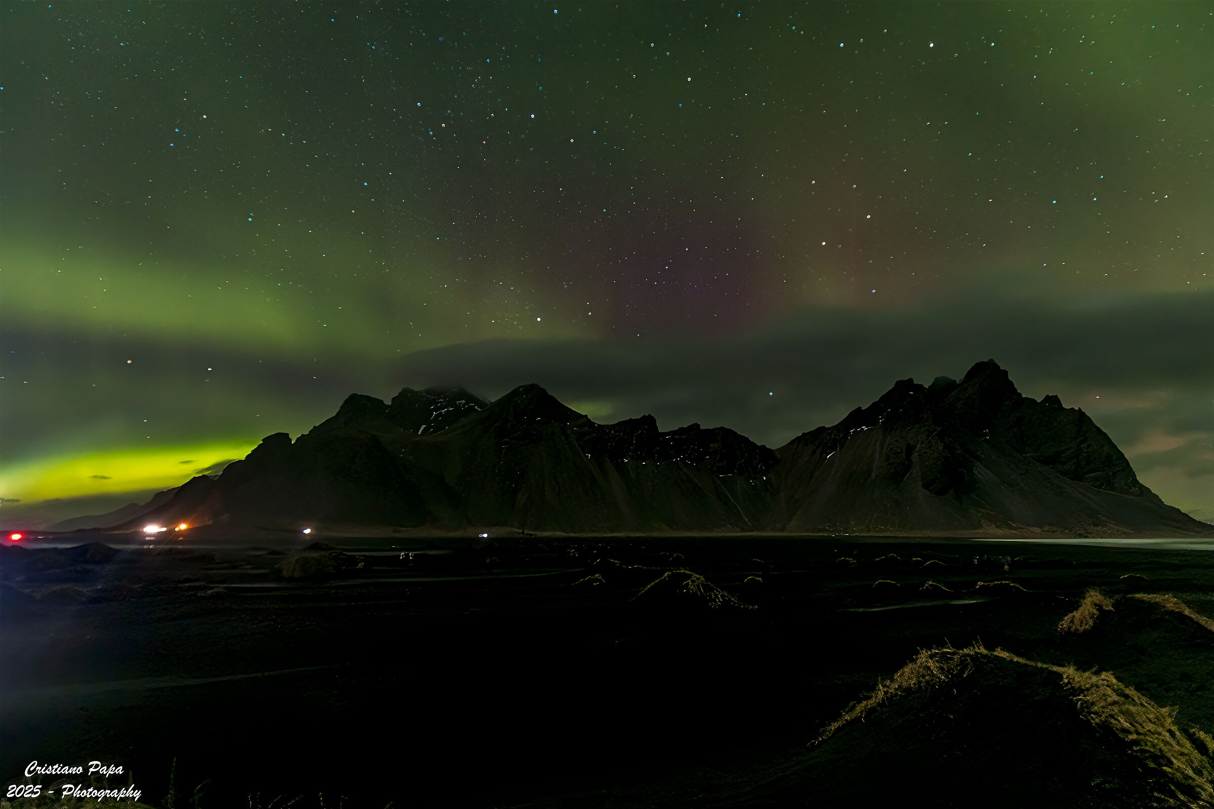 Northern lights a VestraHorn