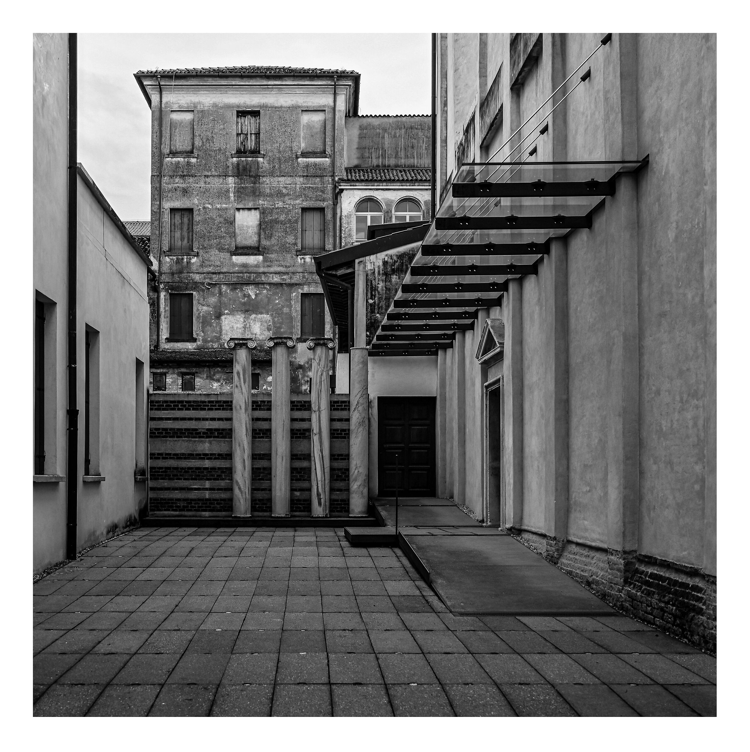 A neoclassical courtyard...