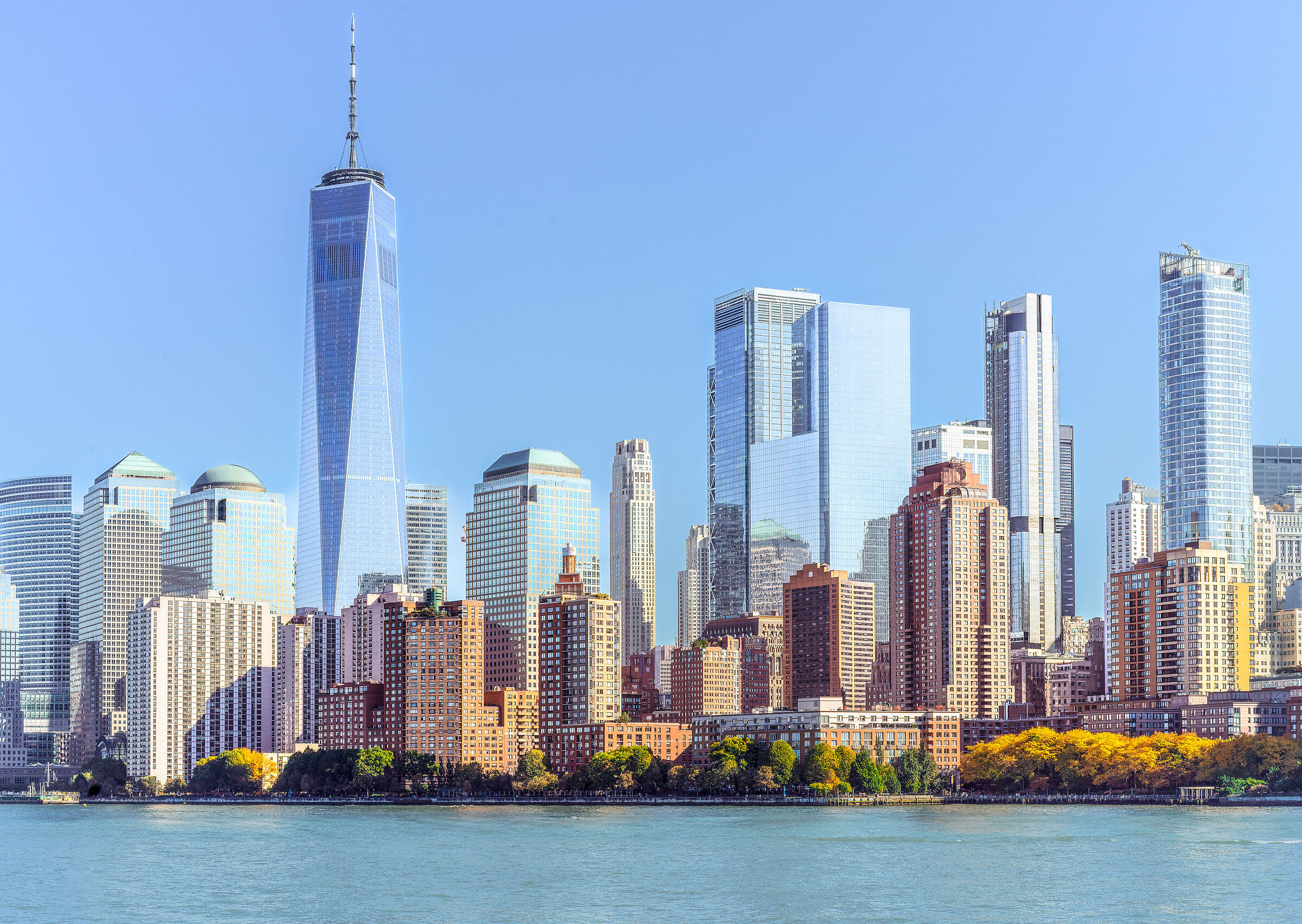 Vedute di Manhattan a colori e in bianco e nero