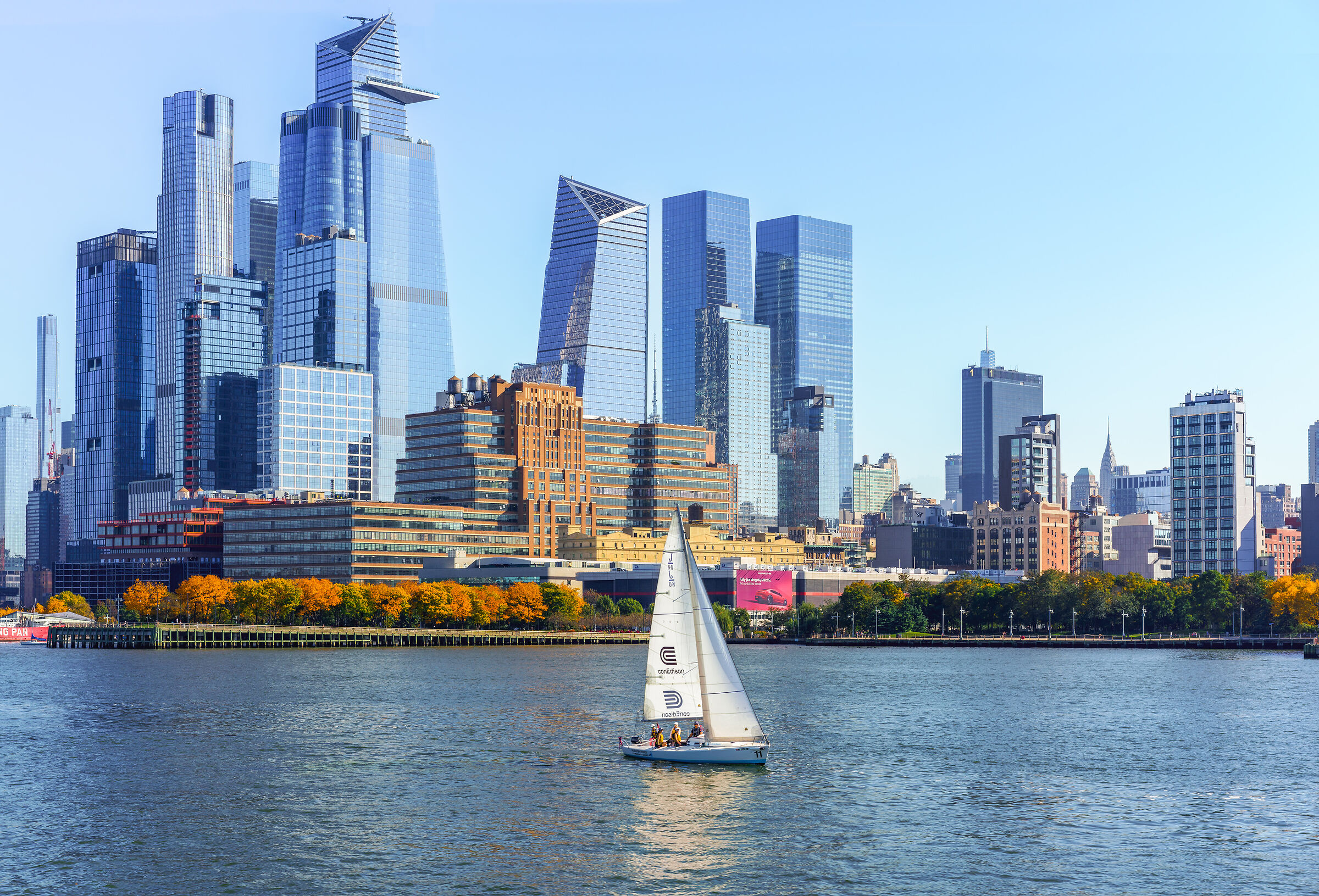 Vedute di Manhattan a colori e in bianco e nero