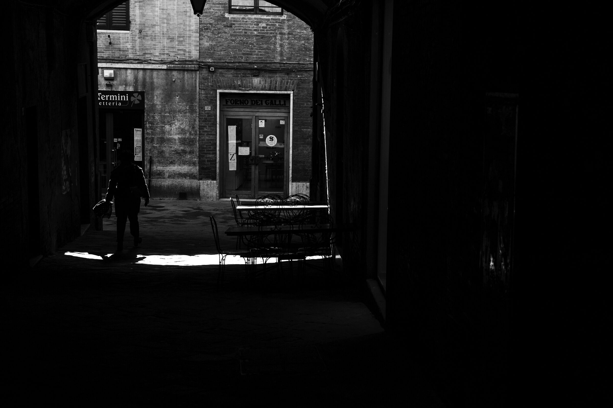 Narrow streets of Siena