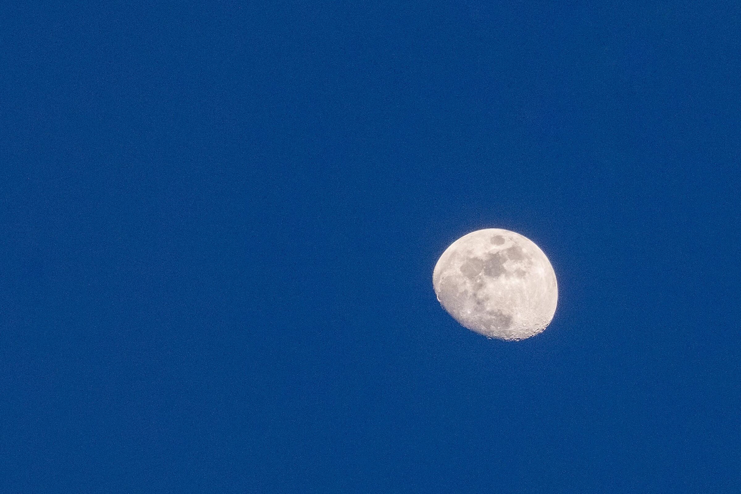 Moon in blue