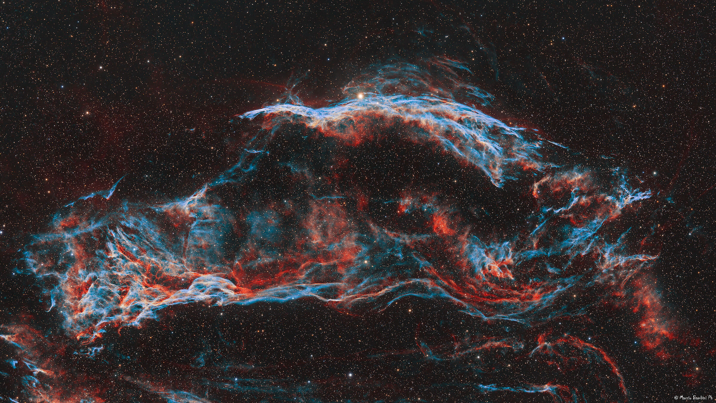 Veil Nebula to 52 Cygni