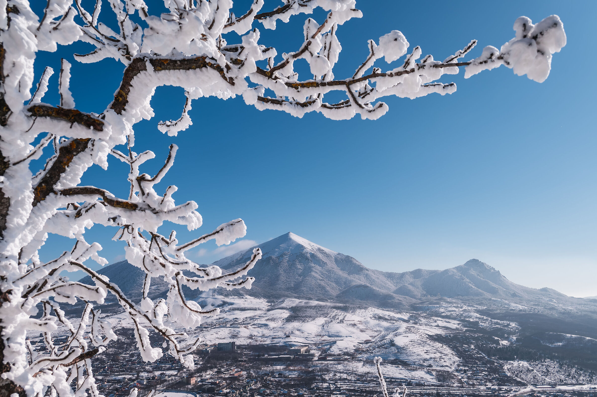 View of Mount Beshtau, Caucasus, Russia.