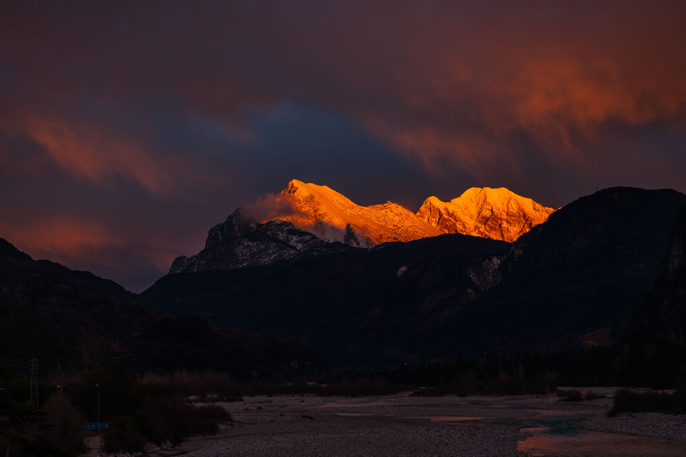 Tramonto sul Canin , alpi Giulie