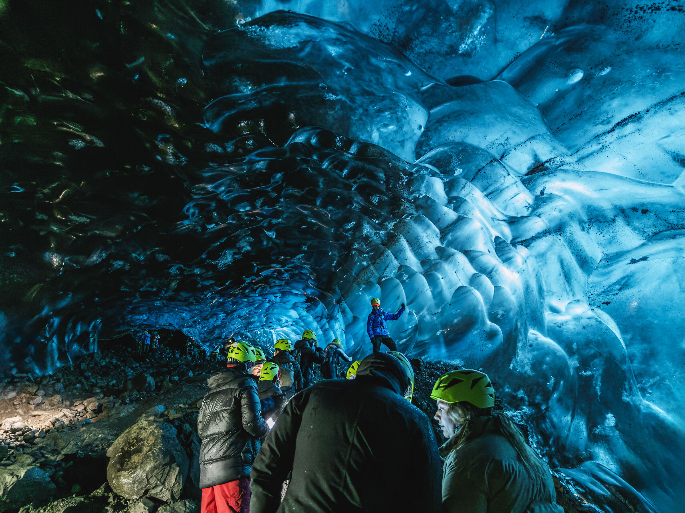 Ice cave in the Vatnajokull glacier