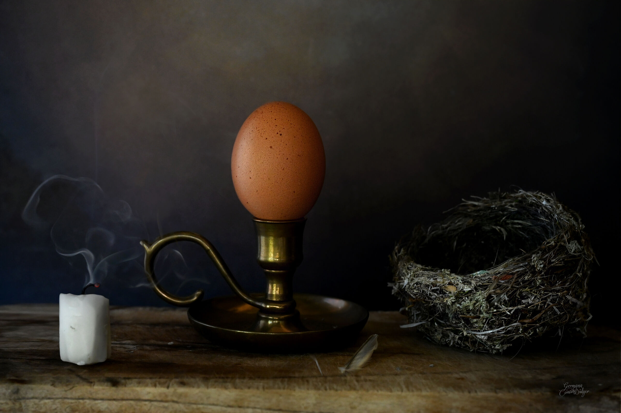 Egg and candle