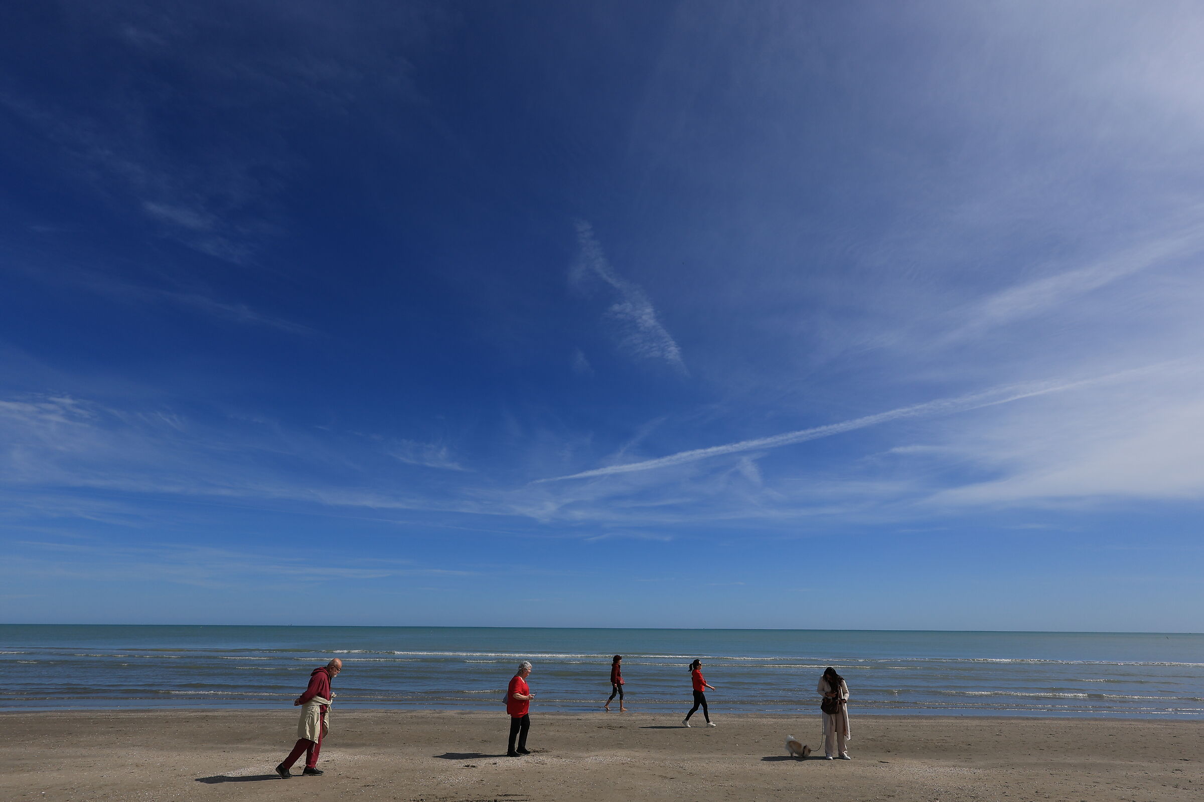 Walk on the beach in Riccione