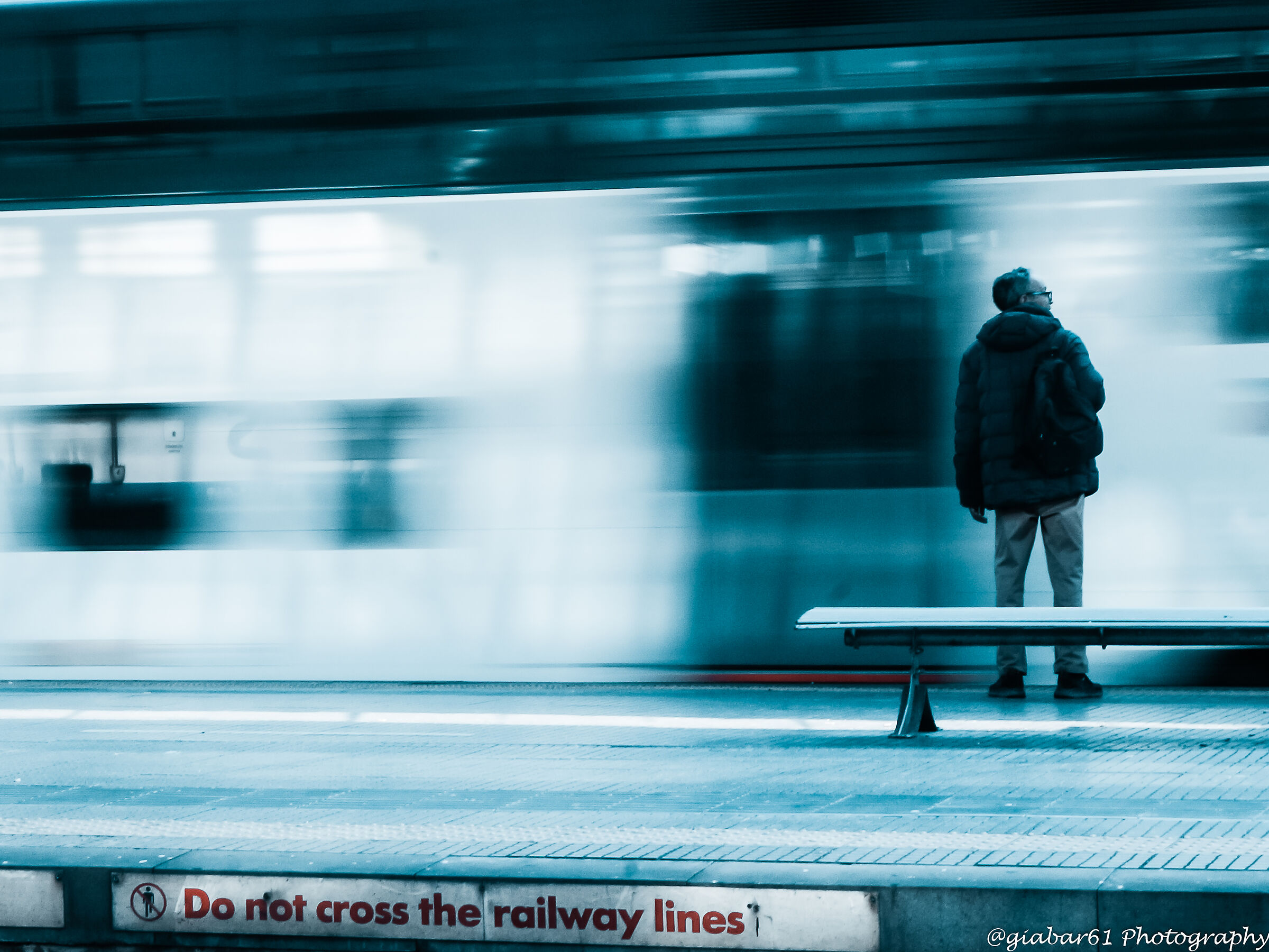 waiting for the train