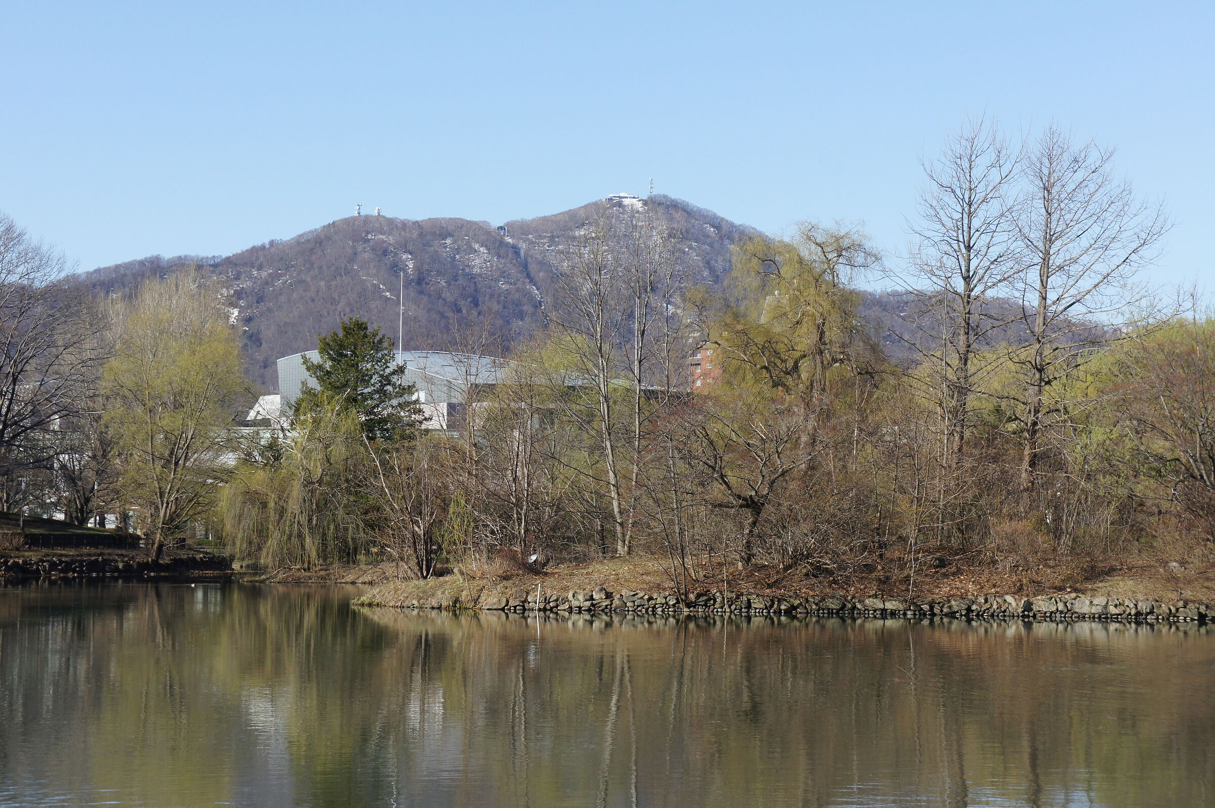 Calm spring day in the mountains