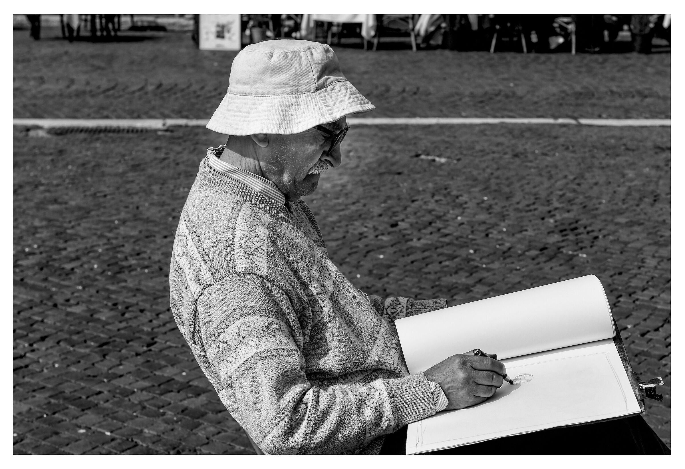 Roma-Artista di strada a piazza Navona