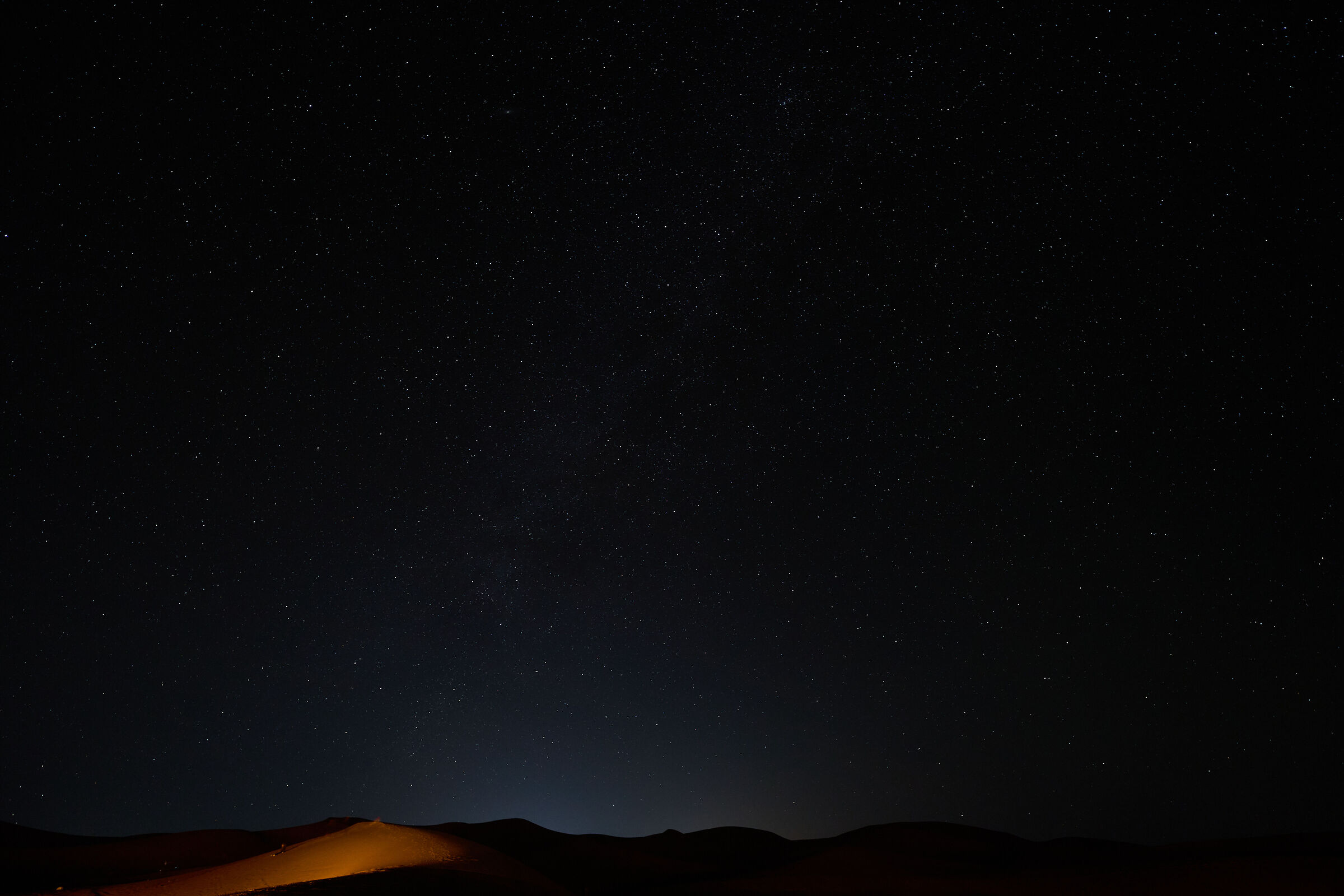 Starry sky in the desert