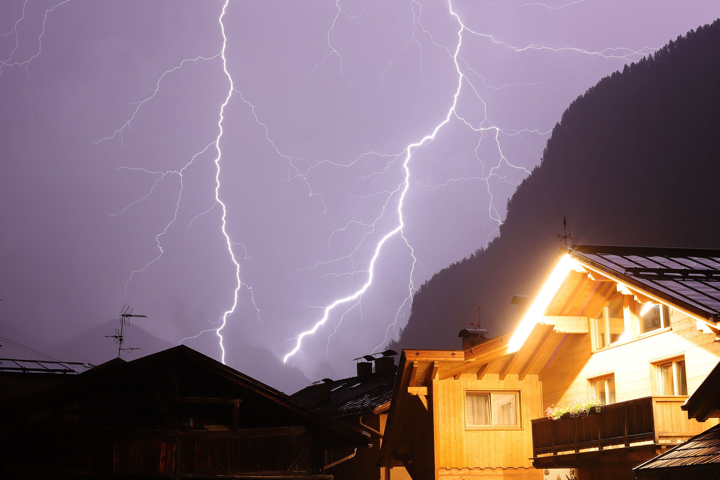 Summer thunderstorm in the Dolomites