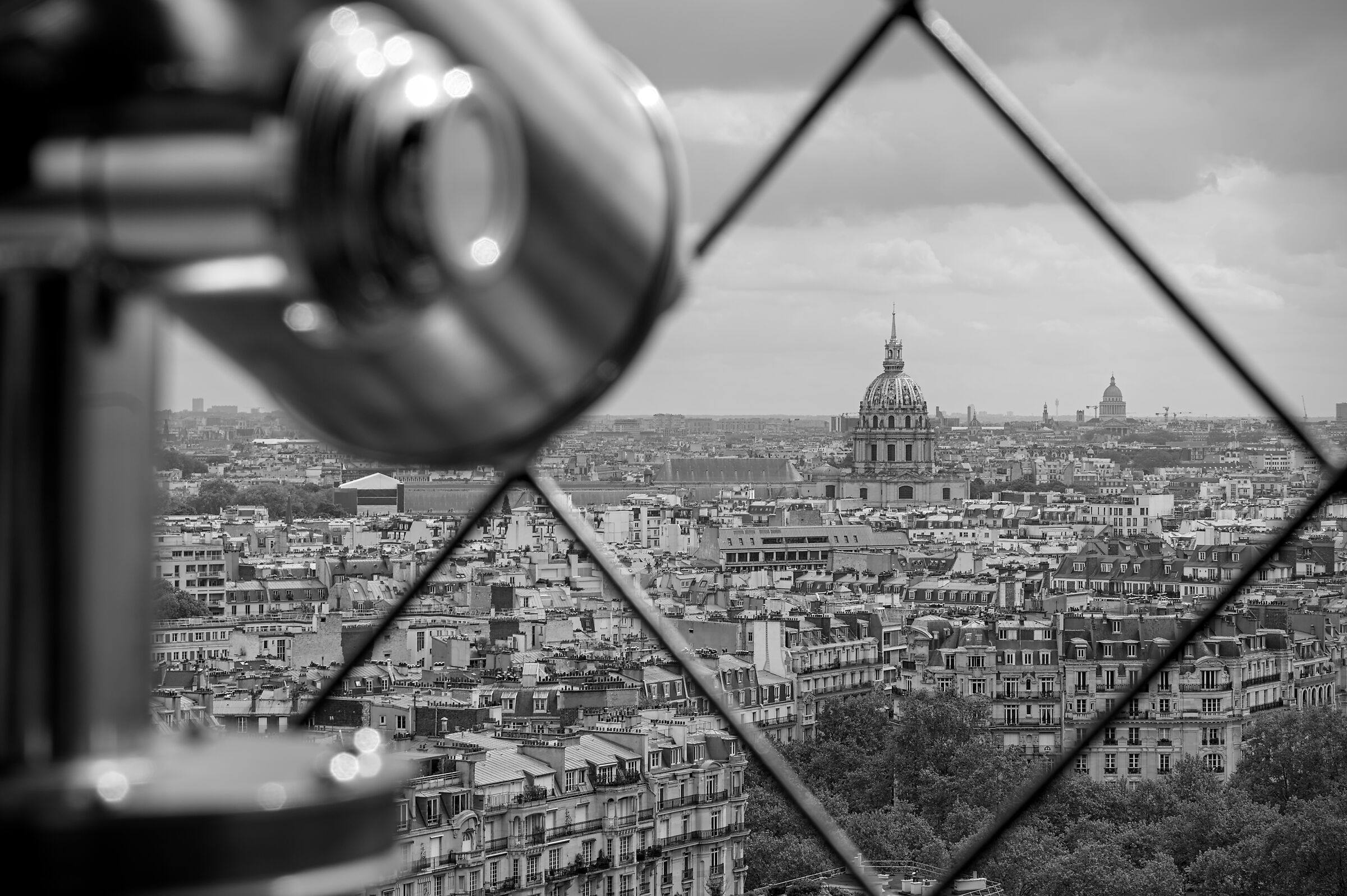 The view of the Hotel des Invalides from the tower