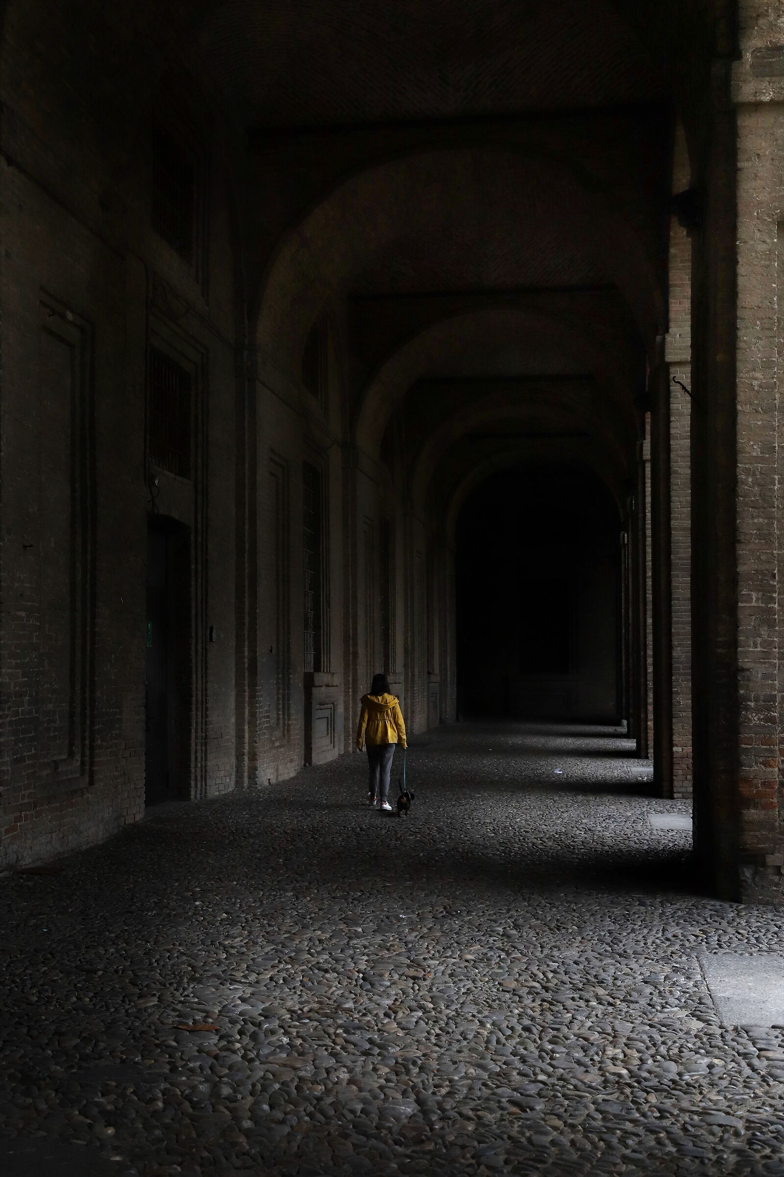 The very large arcades are austere and beautiful