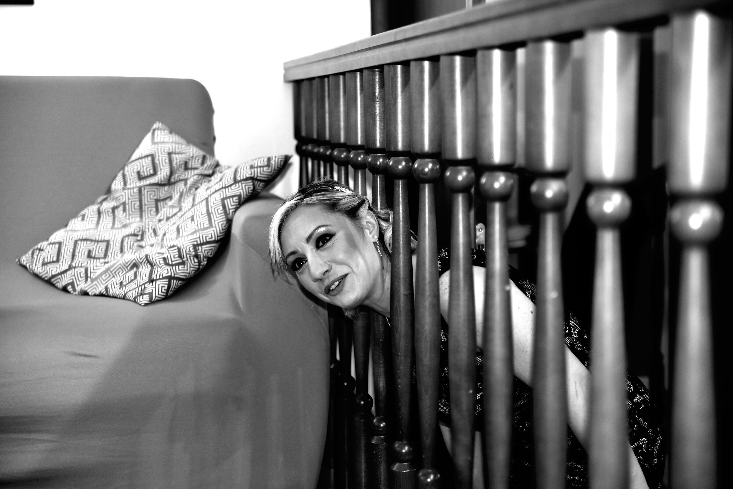 Protagonista in posa per Alfred Hitchcock