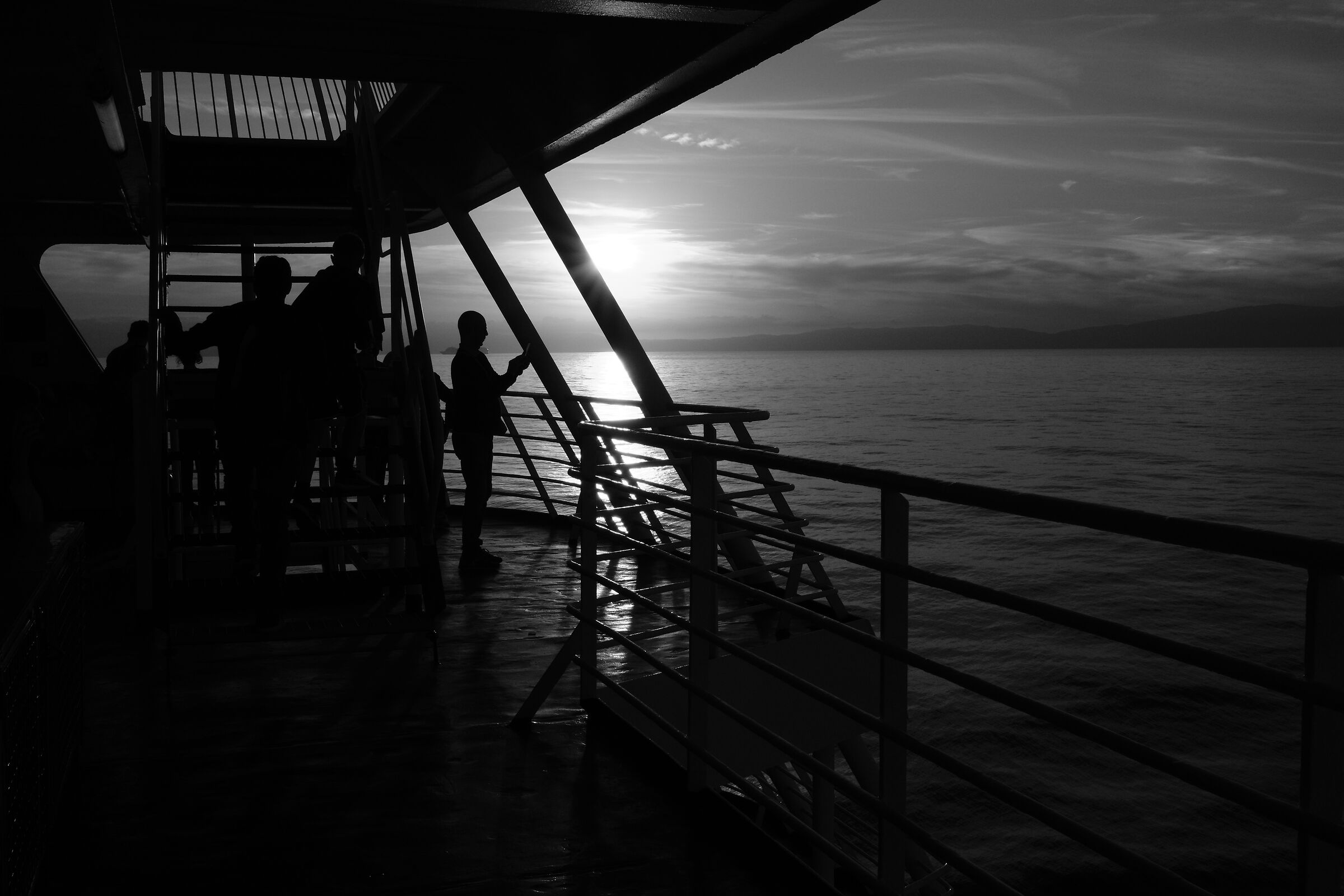 From the ship, at sunset