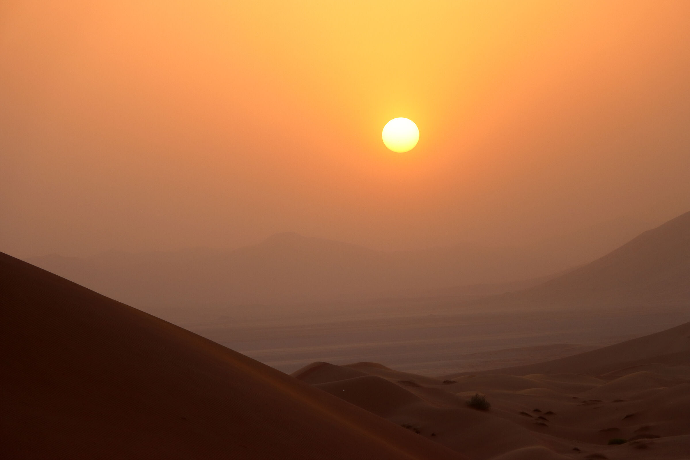 sunset in Rub Al Khali