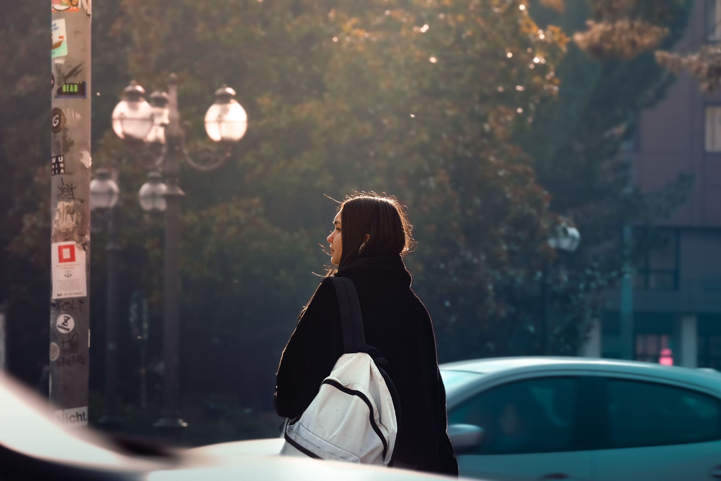 A february golden hour potrait
