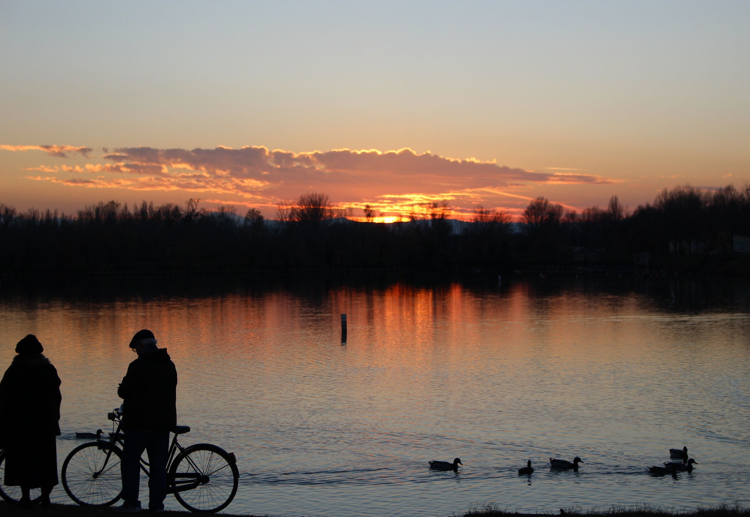 At sunset