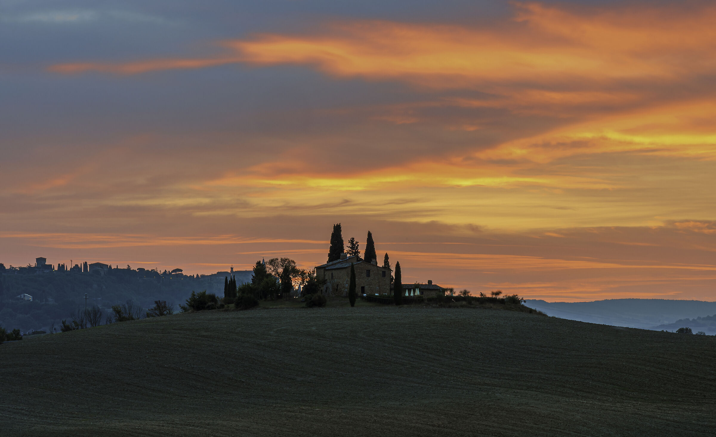 Tramonto in Val D'Orcia