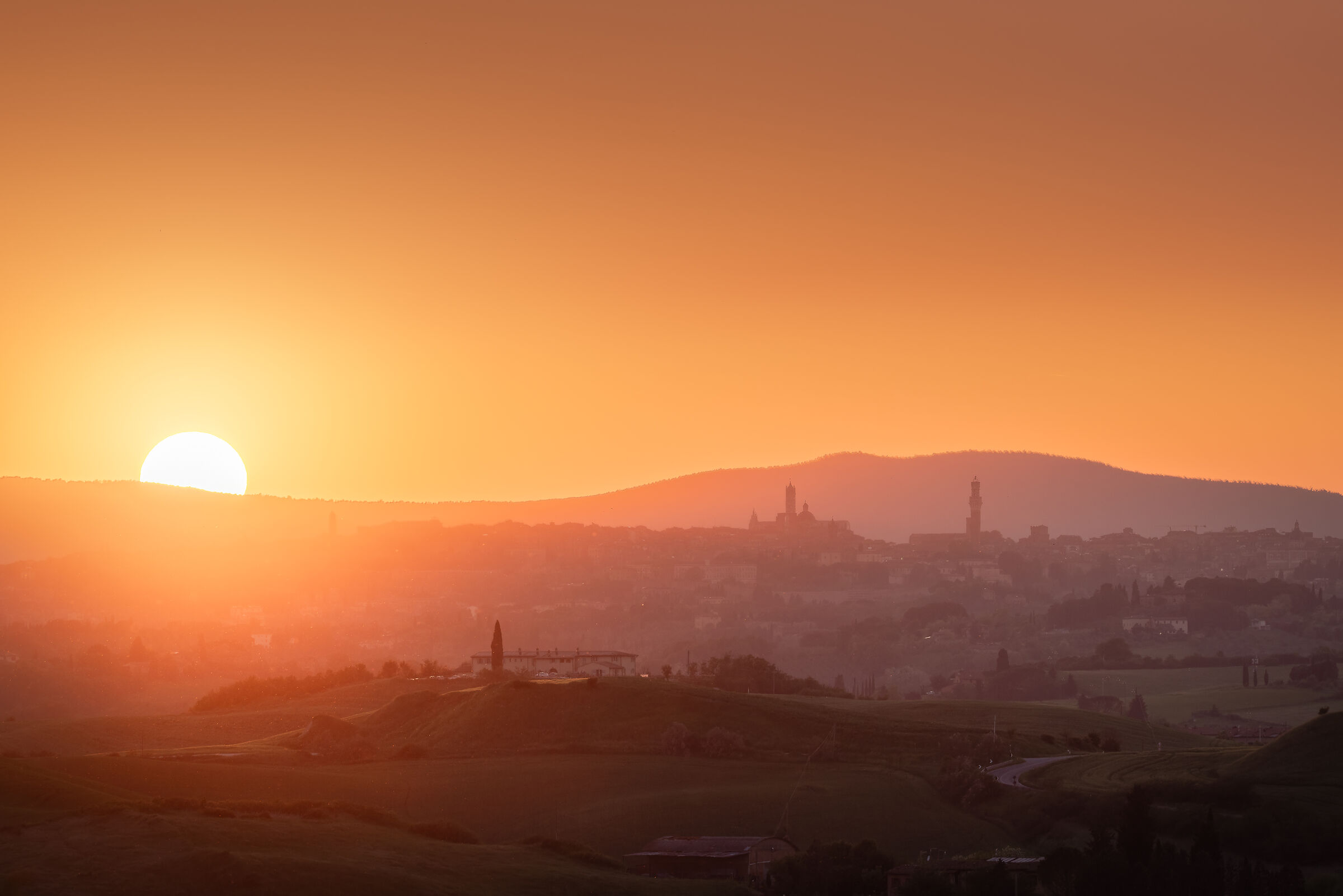 Sunset in Siena