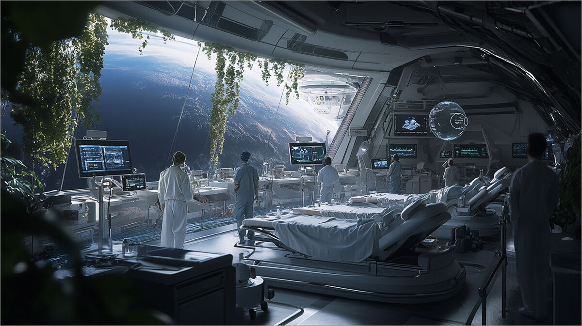 Medical center in low orbit