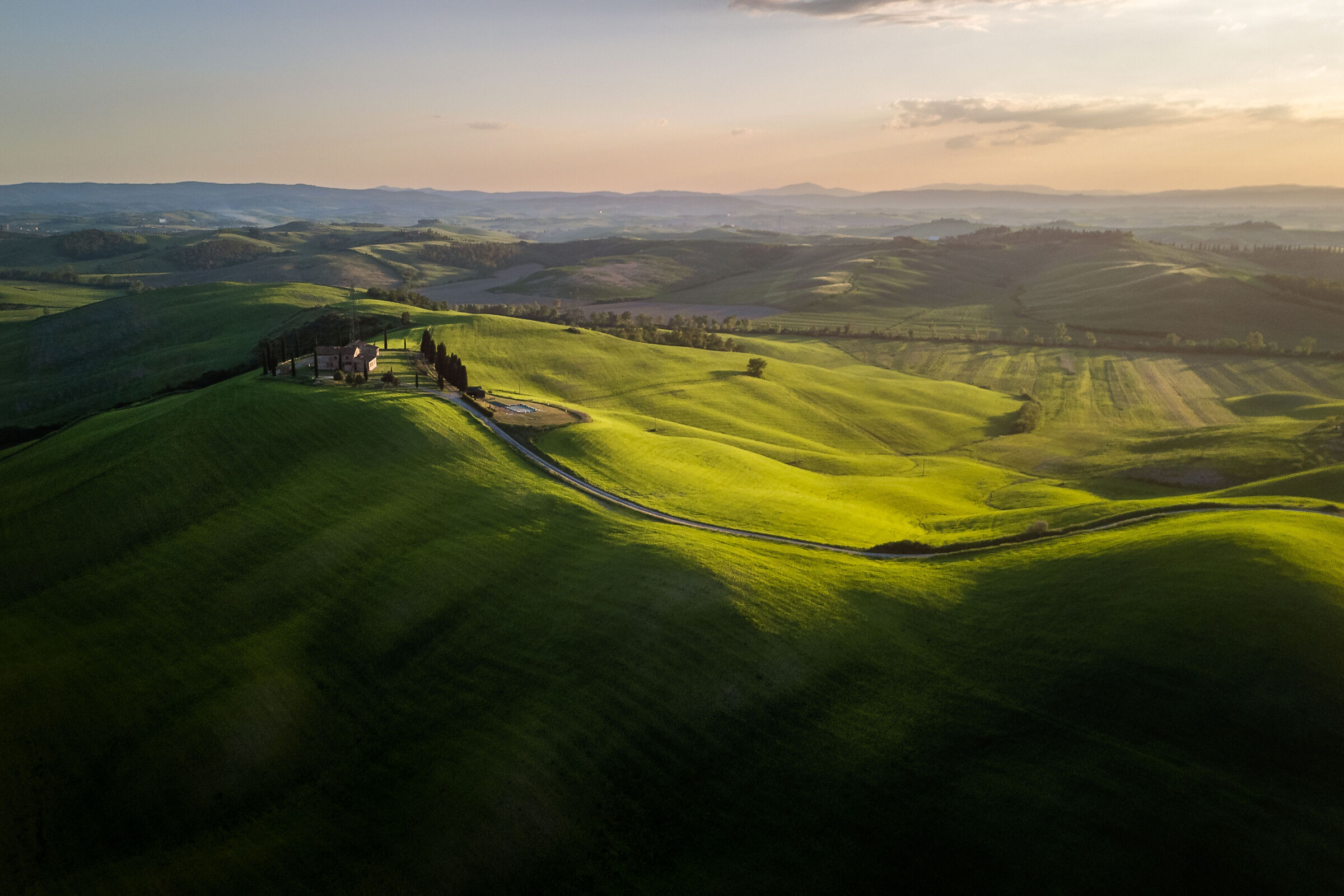 Flying over the hills