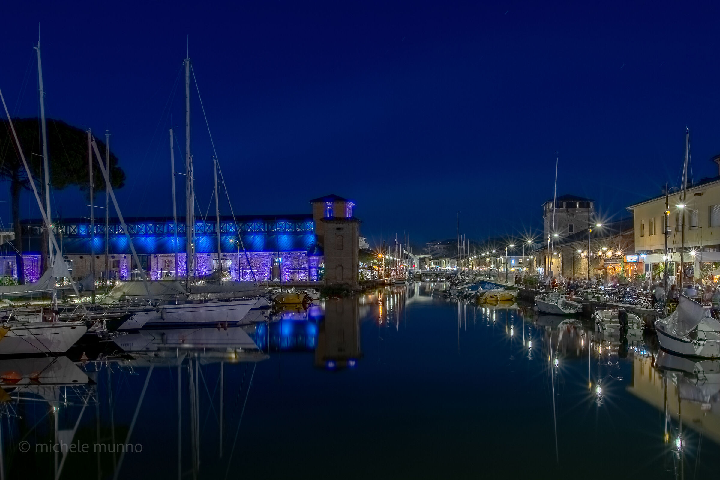 nocturnal reflections on the Cervia canal