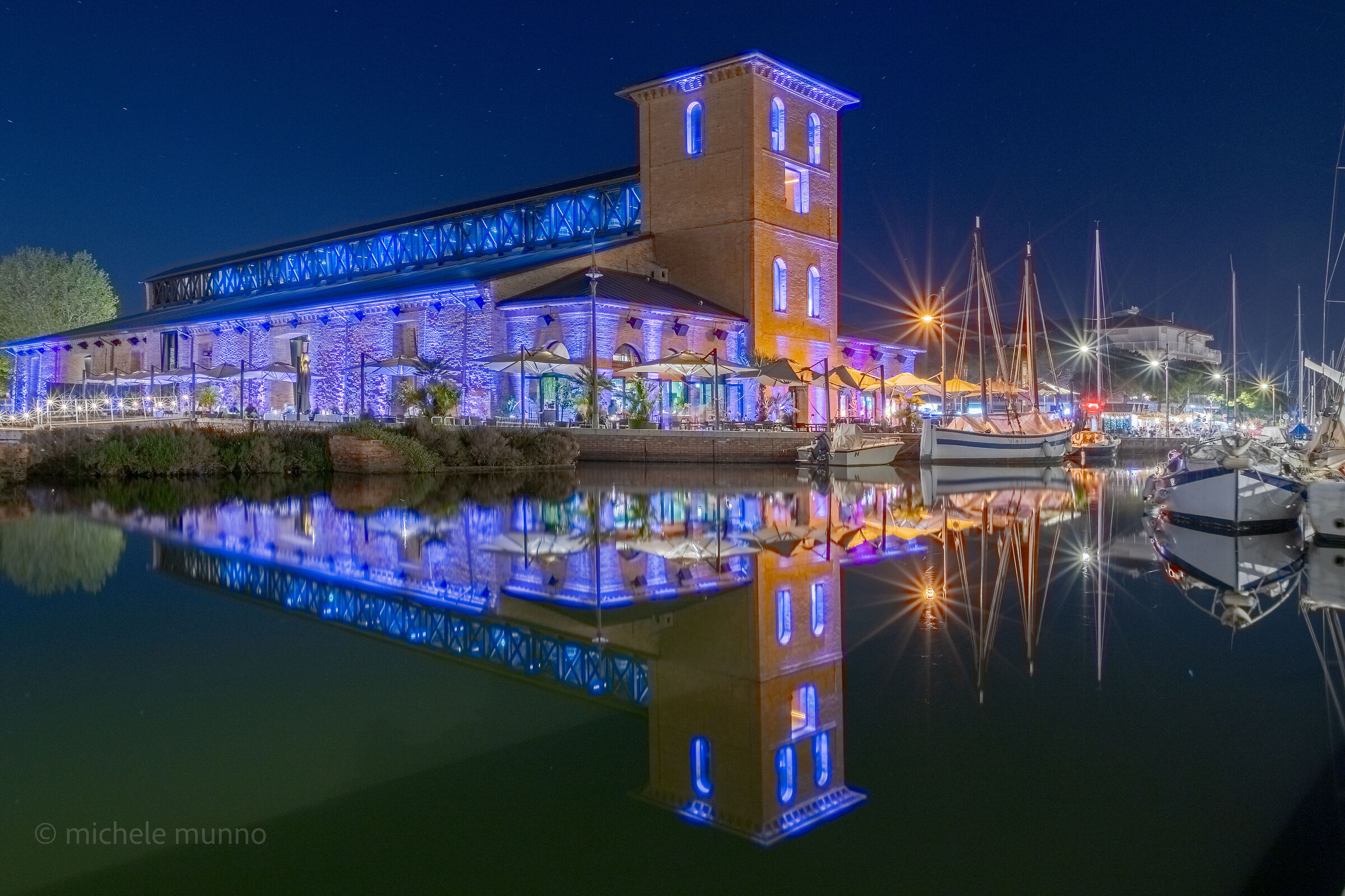 nocturnal reflections on the Cervia canal
