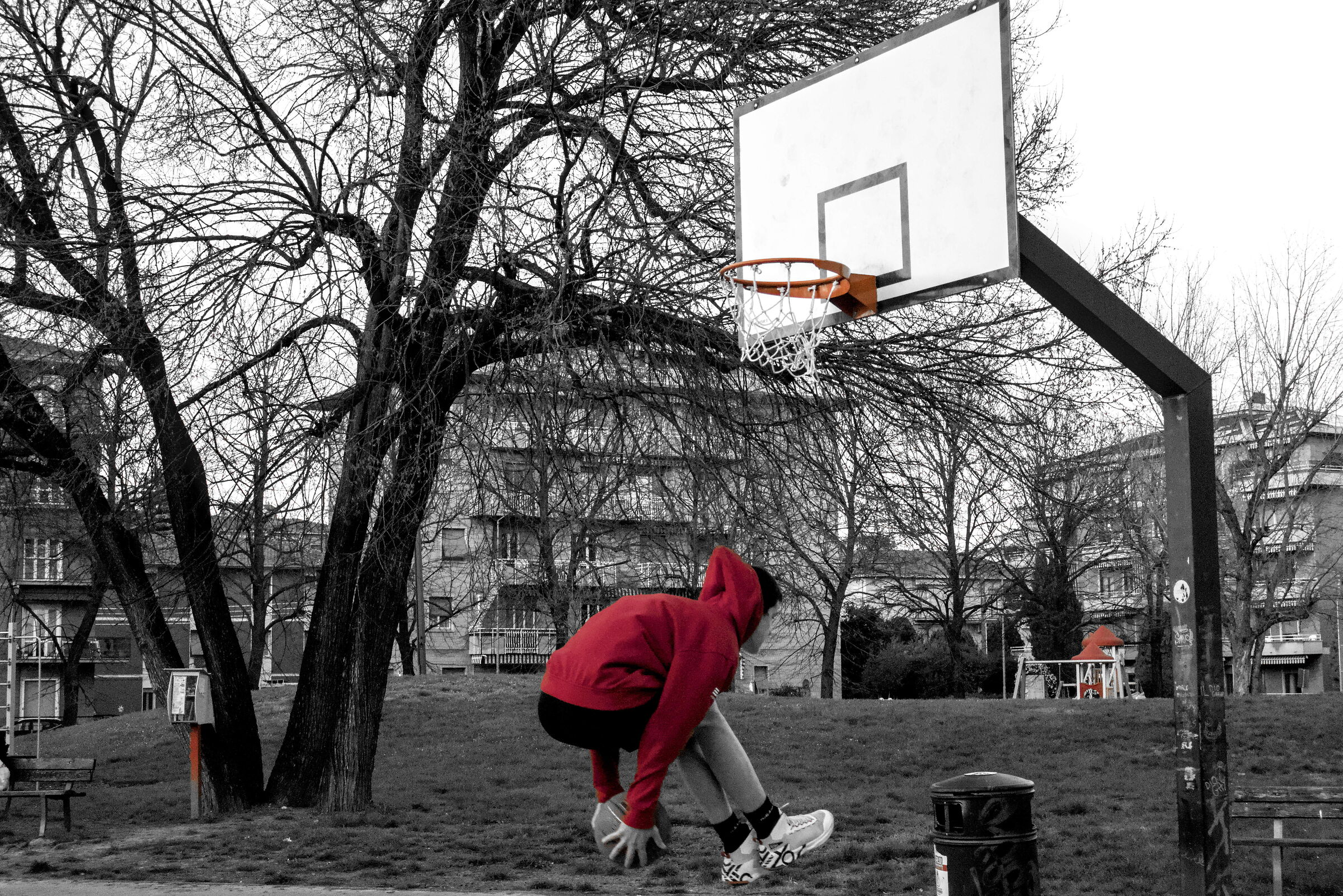 red and basket