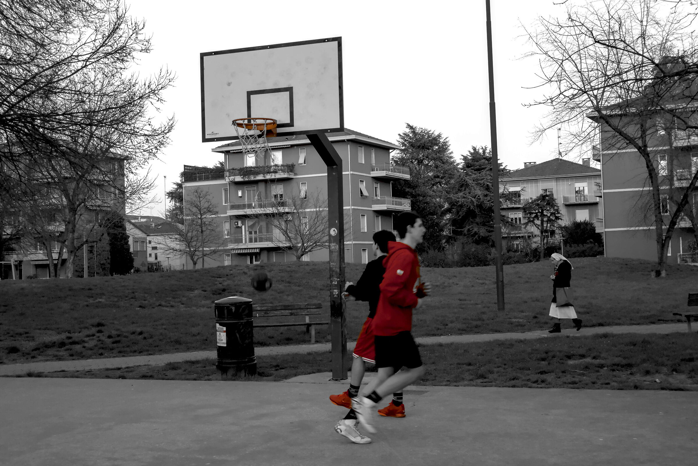 red and basket