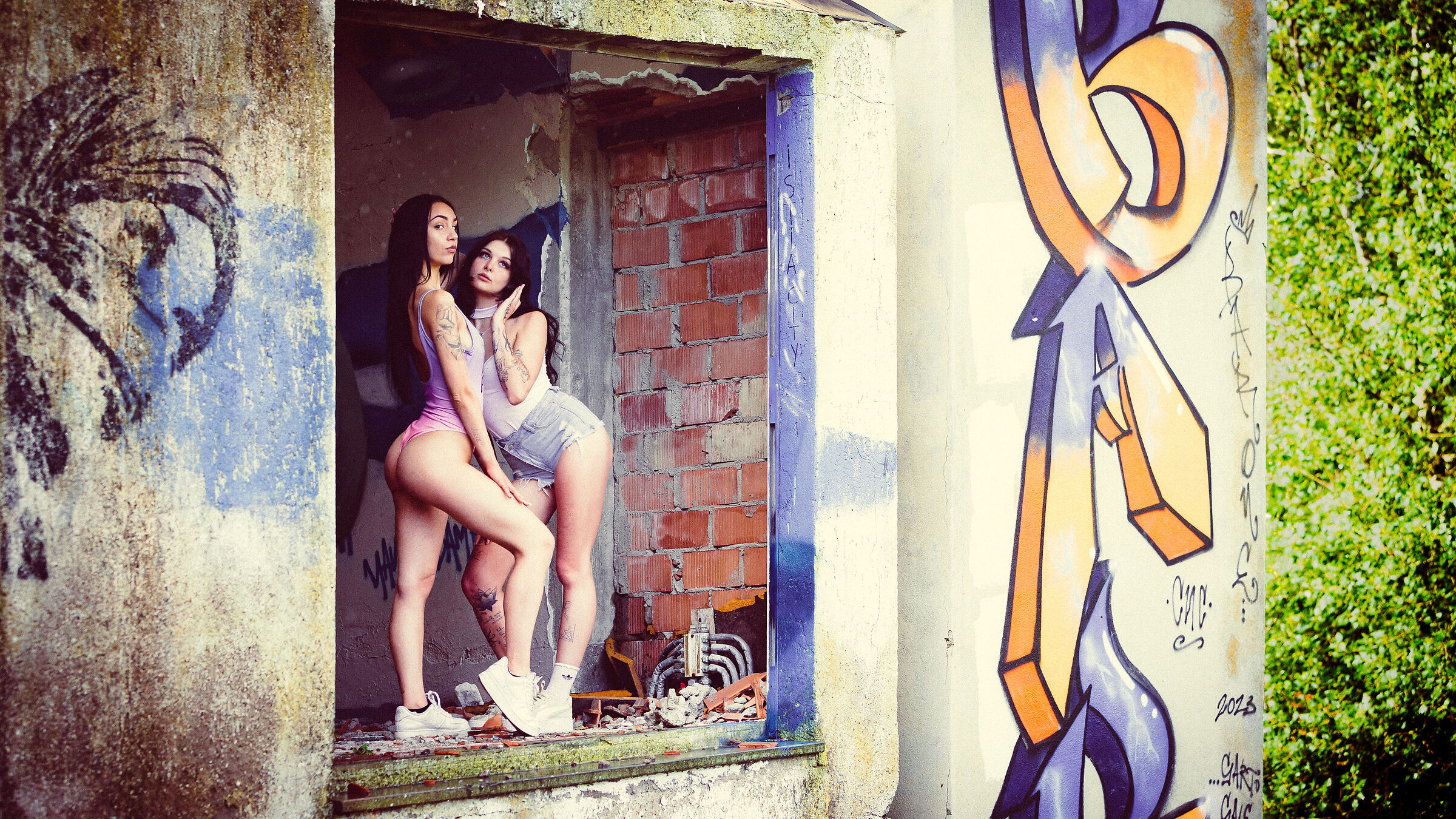 Asia e Eliza alla fun house