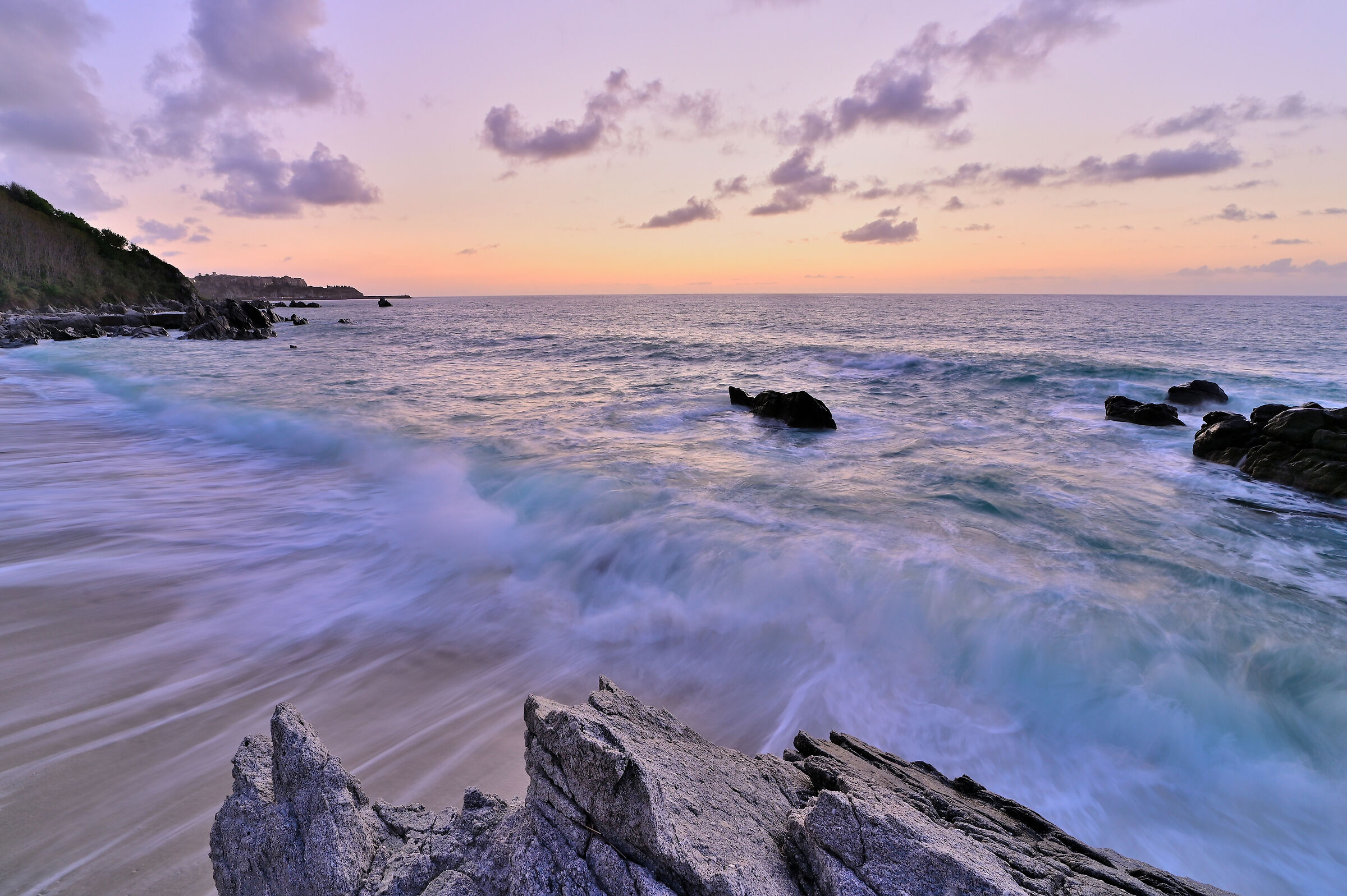 Spiaggia Michelino a Parghelia dopo il tramonto