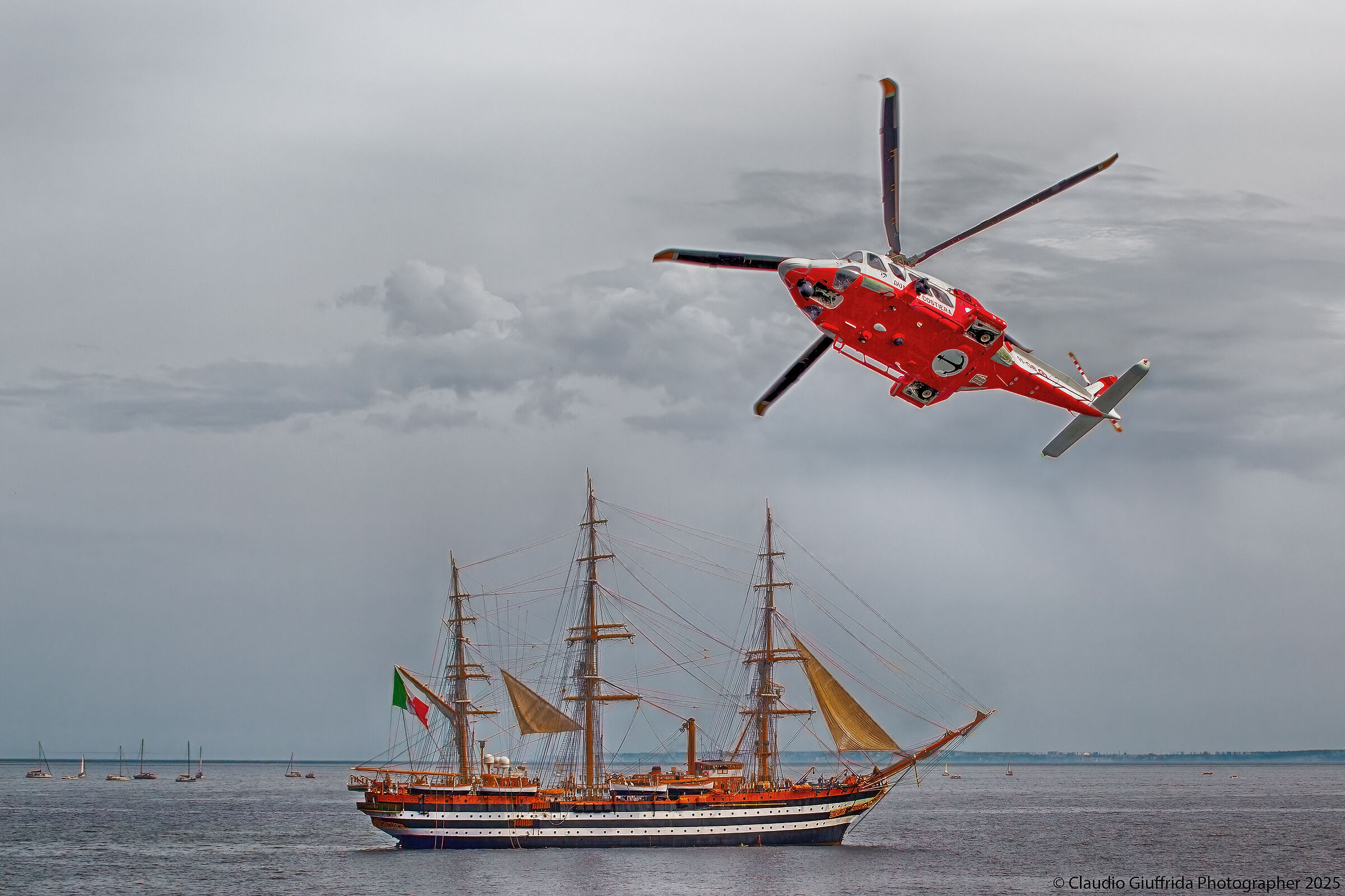 Sorvolo Elicottero aw139 Guardia Costiera