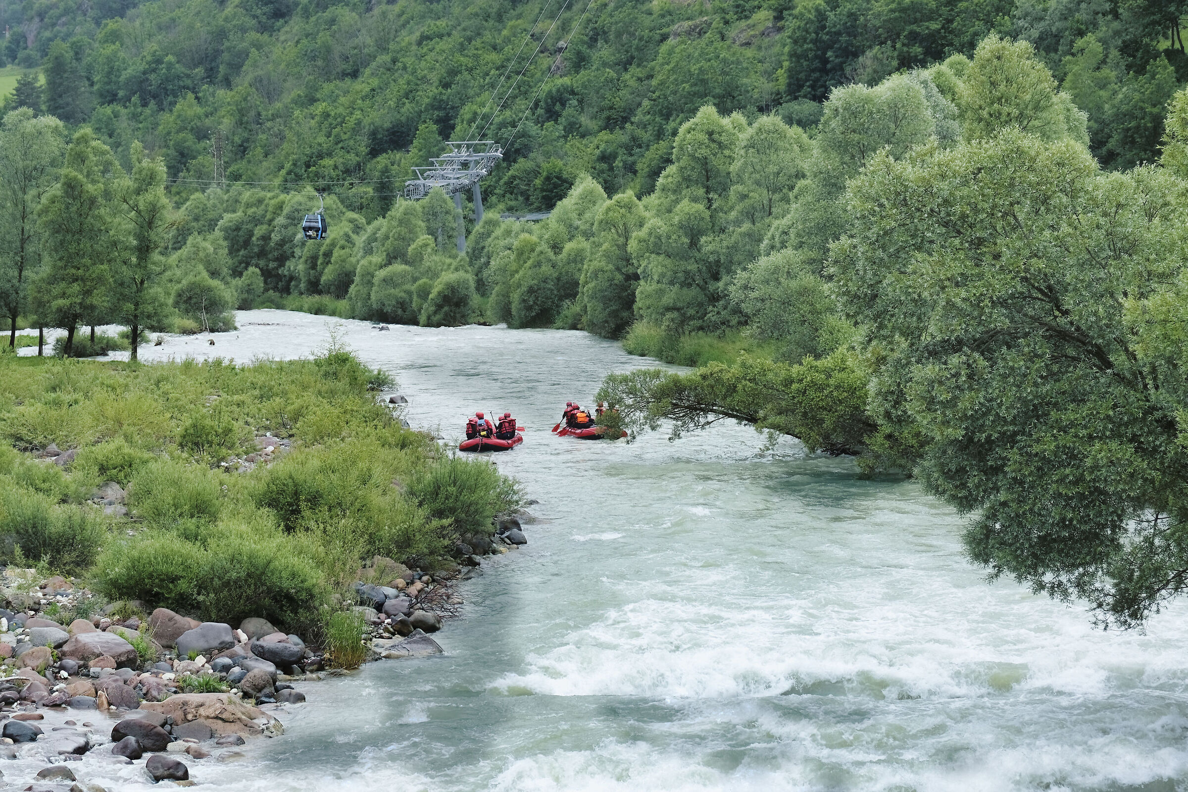 Rafting nel torrente Avisio