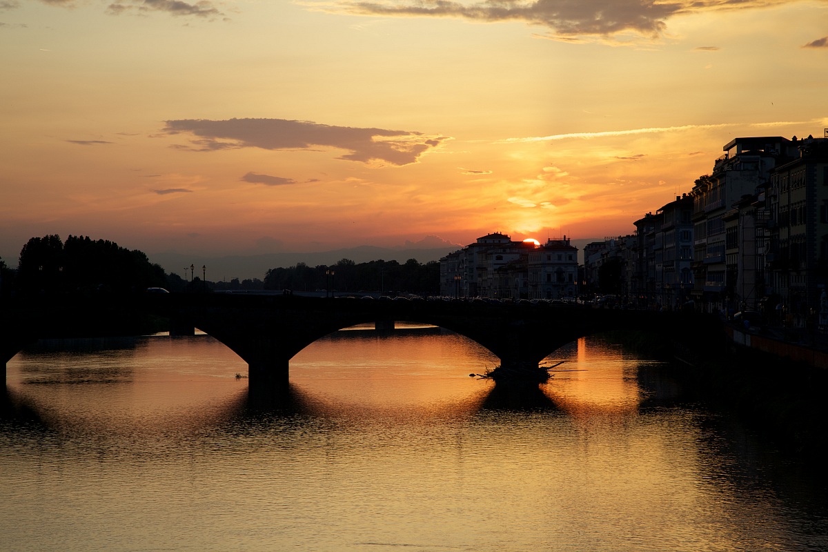 Arno al tramonto da Piazzale Belvedere