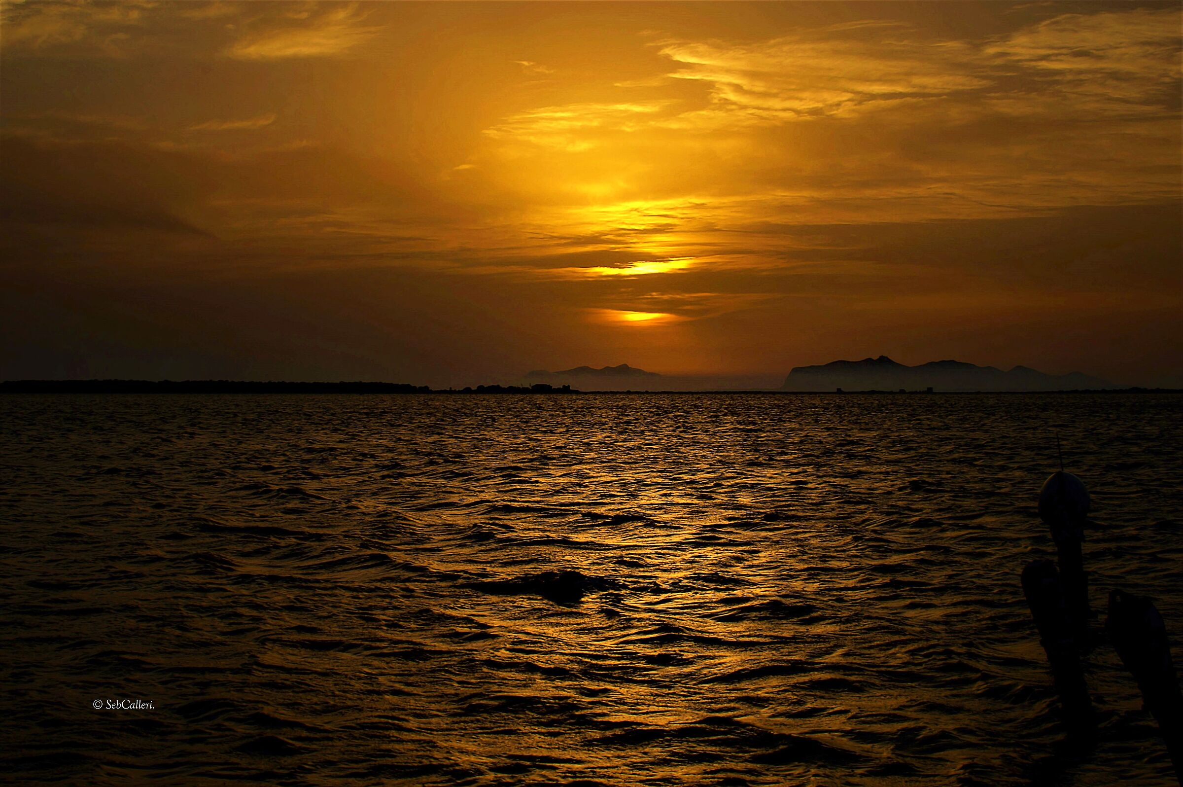 Tramonto su Favignana e Marettimo