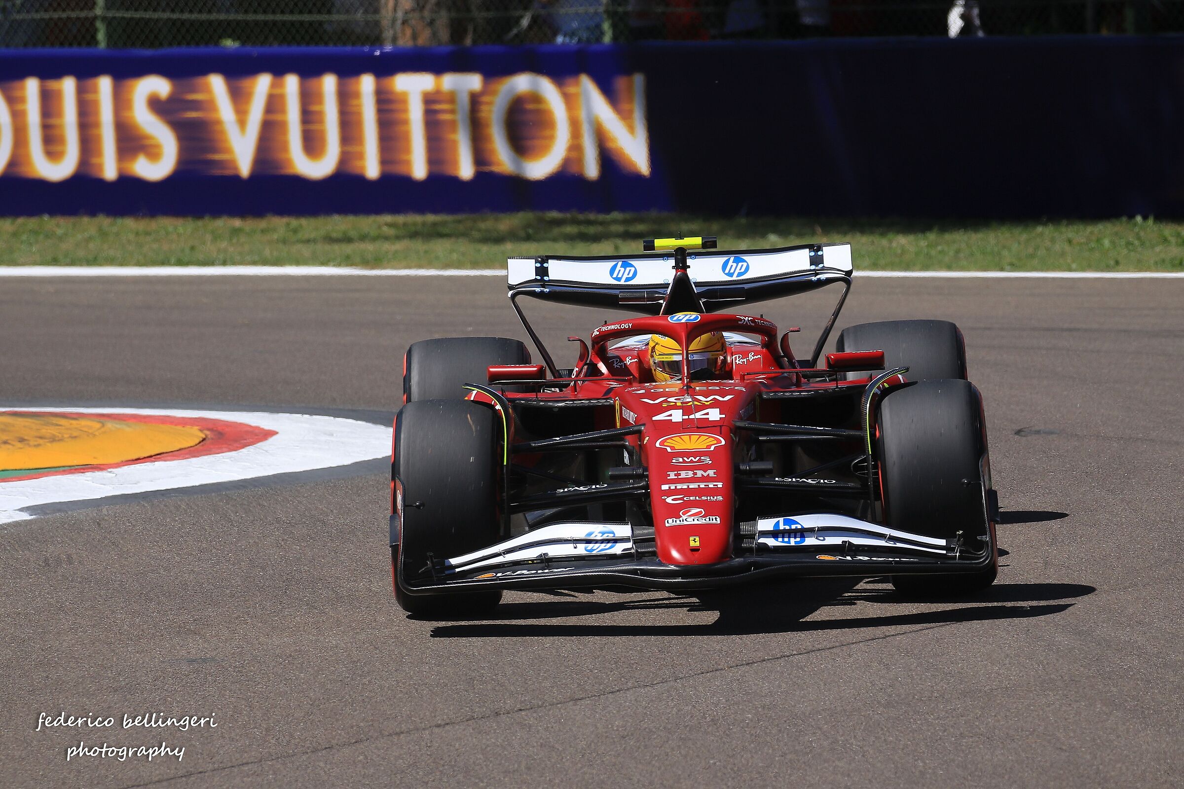 Lewis' first in "red" in Italy