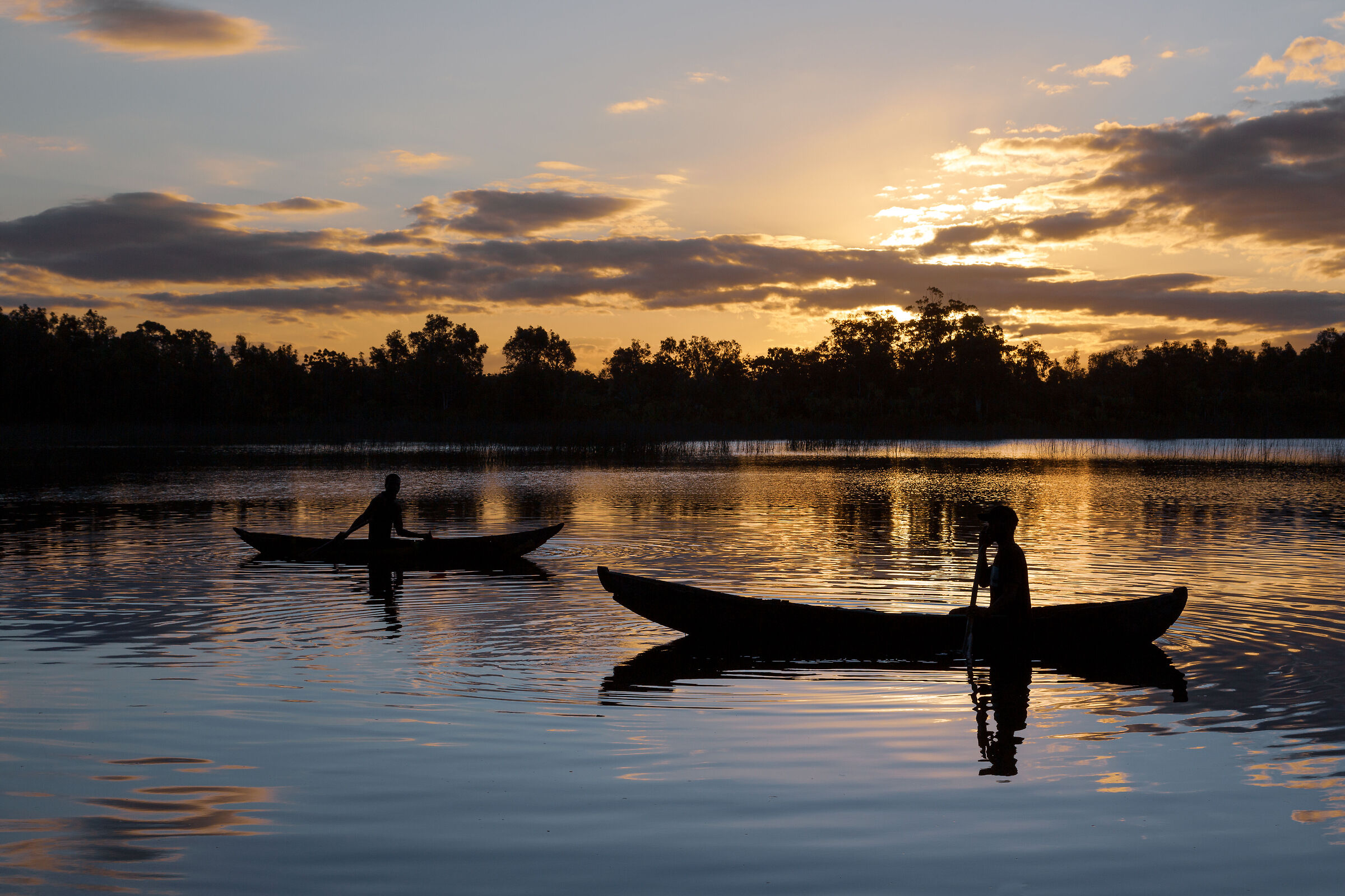 Sunset in the pangalanes canals