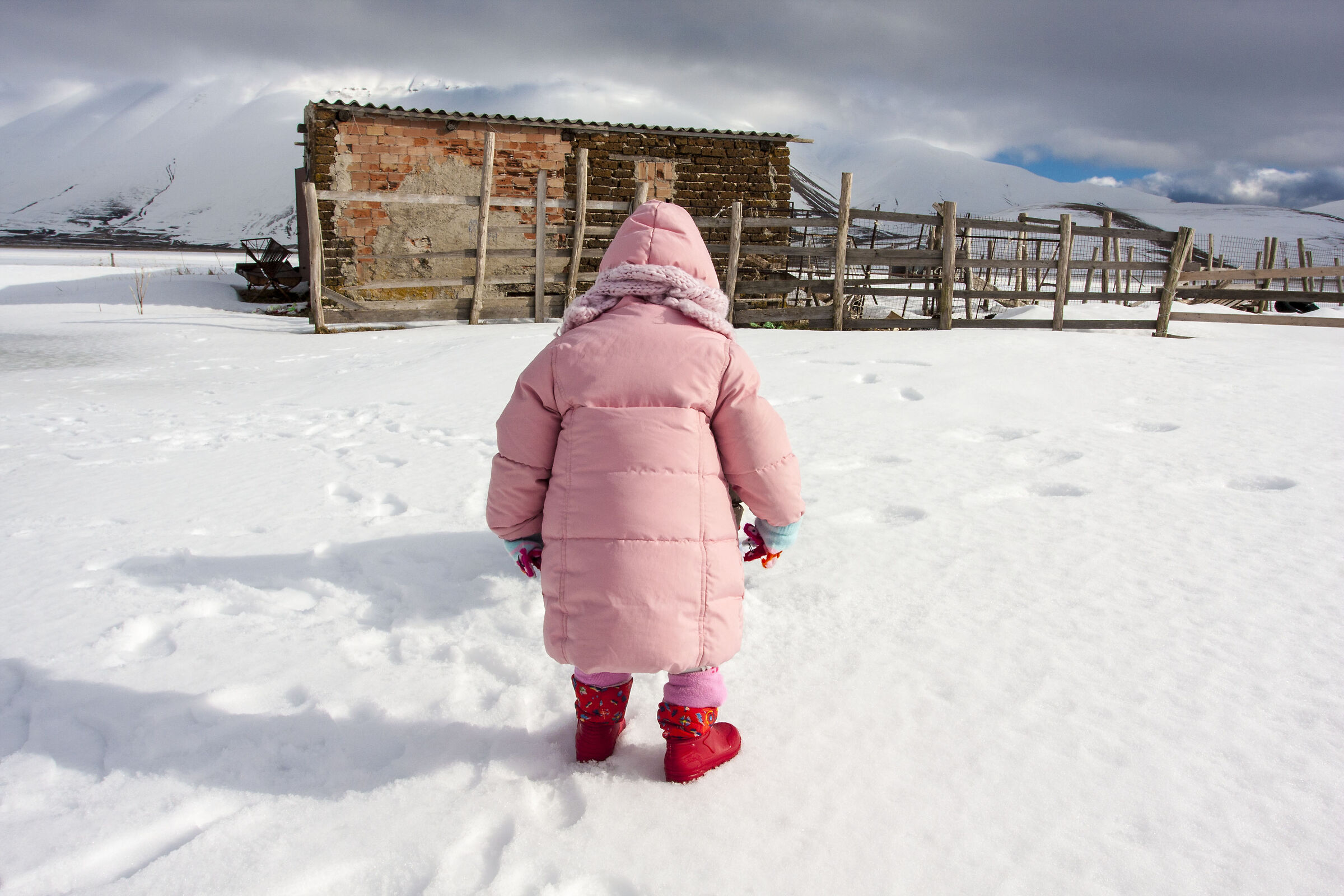 First steps on the snow