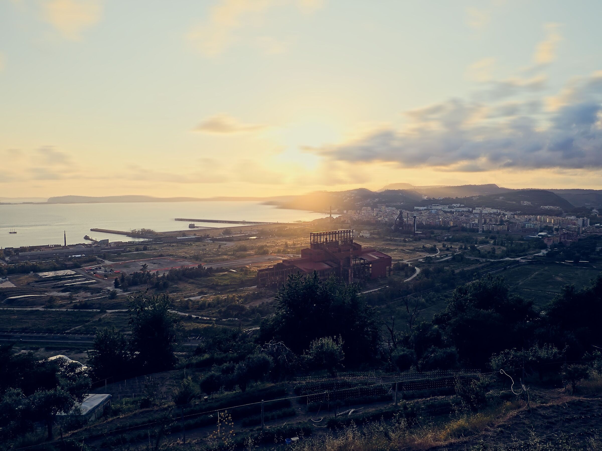 The ex-Italsider area (Naples) at sunset
