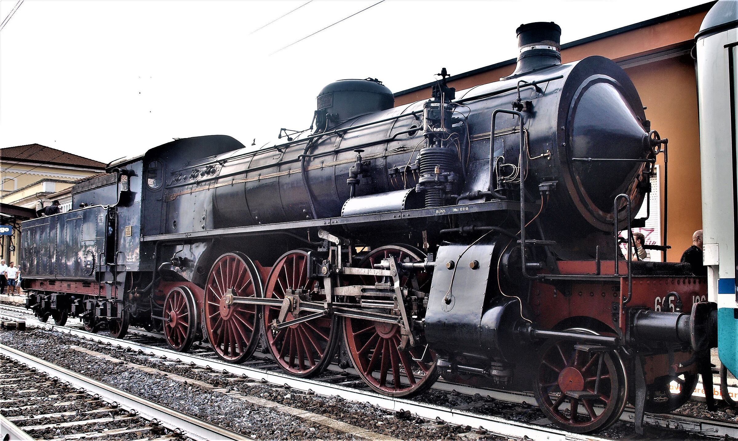 Old steam locomotive.