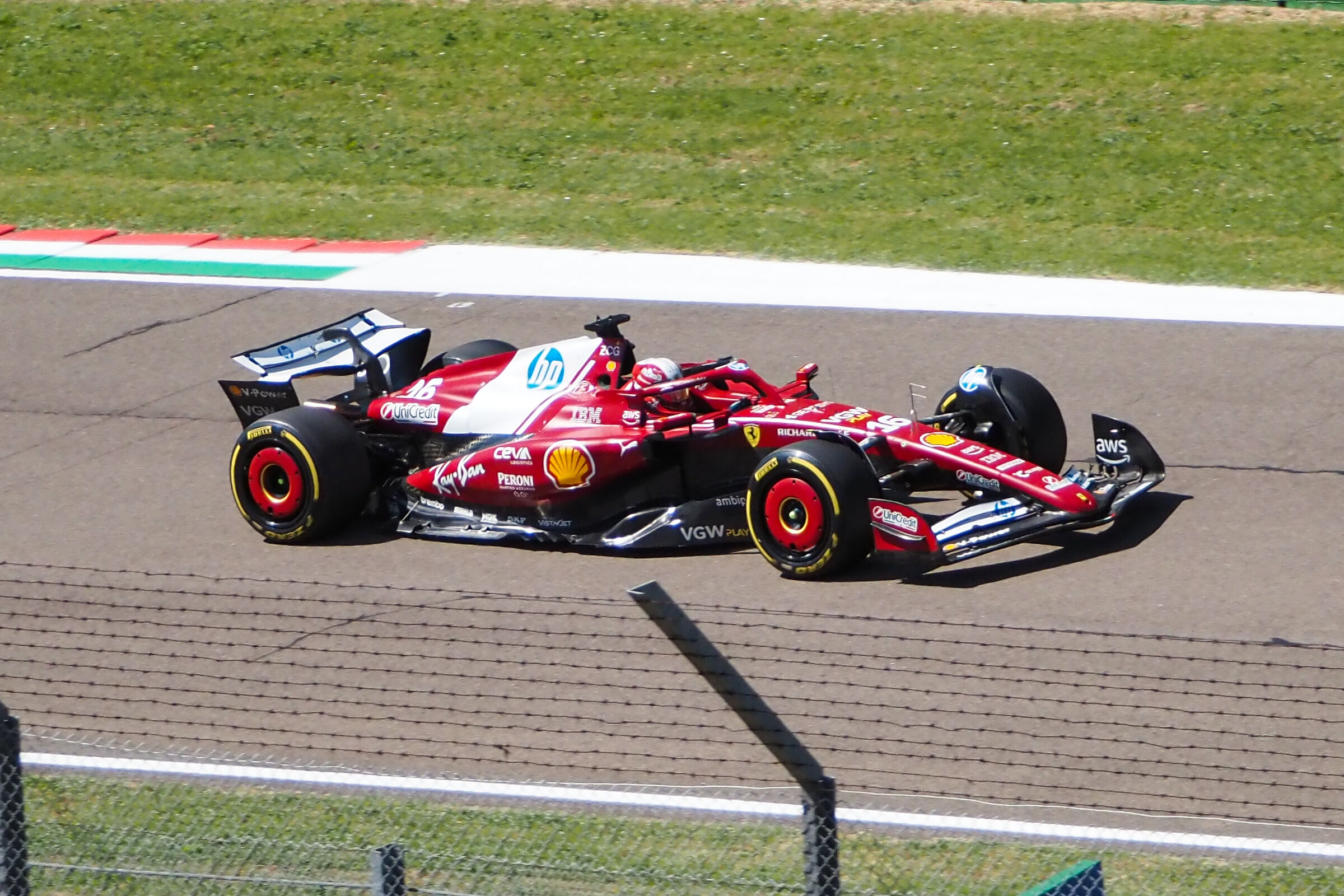 Imola GP 2025 - Leclerc in action