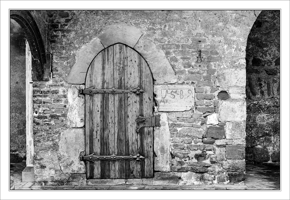 Old door at Moritz Castle