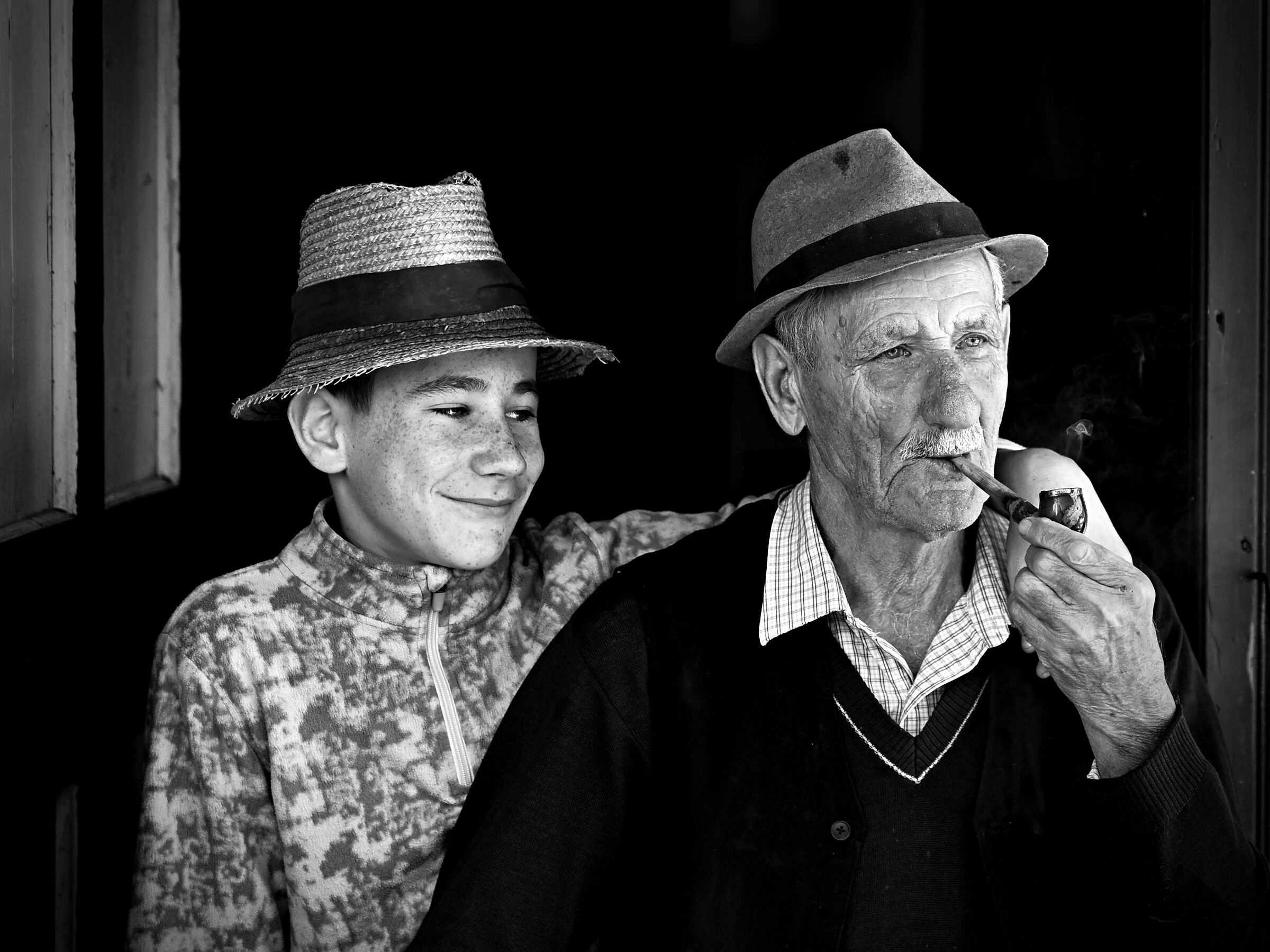 Grandfather and grandson