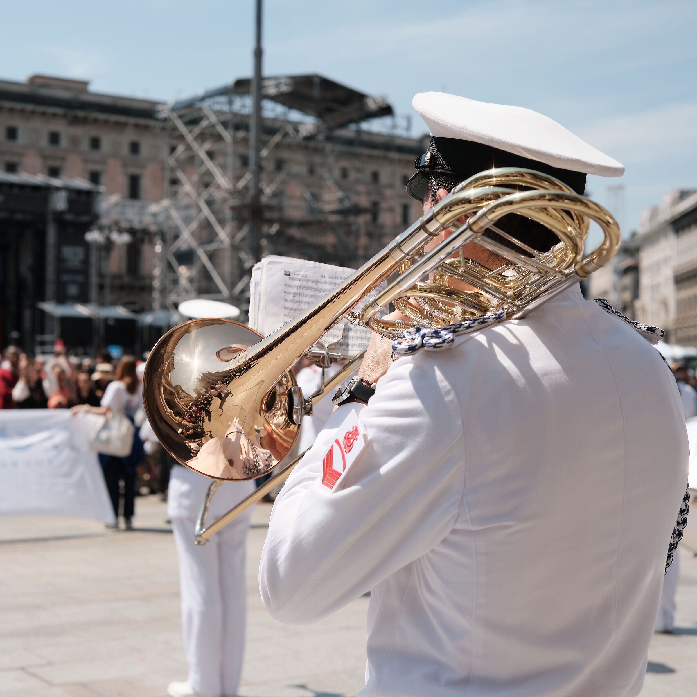 Navy Fanfare, the trumpet