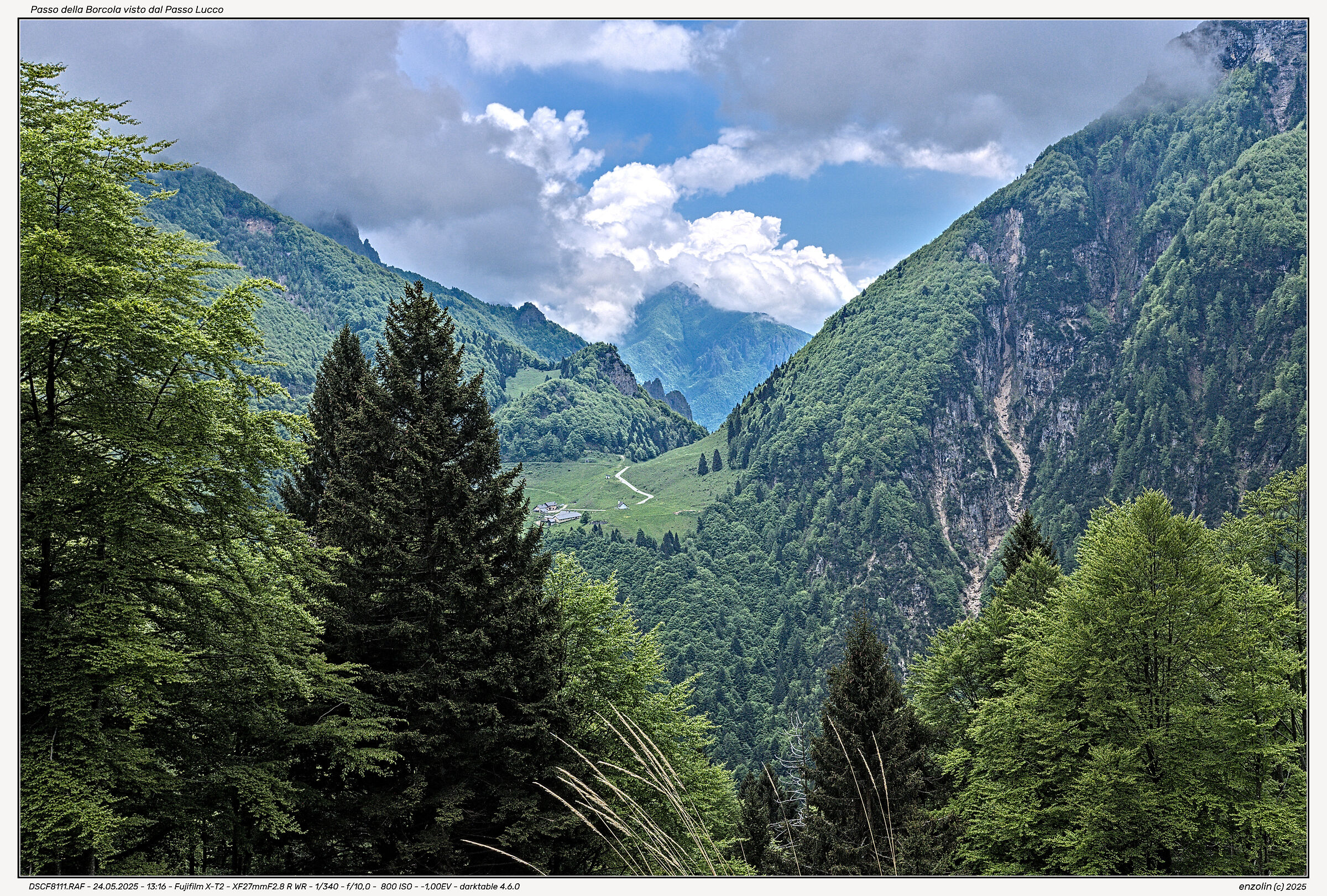 the Borcola Pass seen from the Lucco Pass