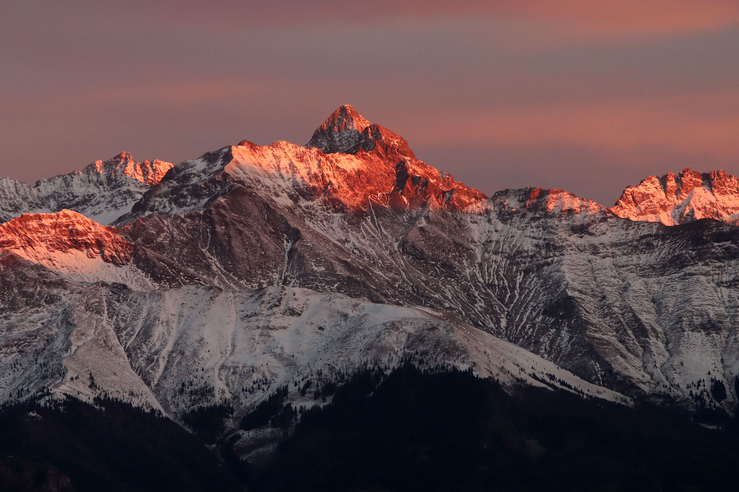 fiery dawn on the "Devil"
