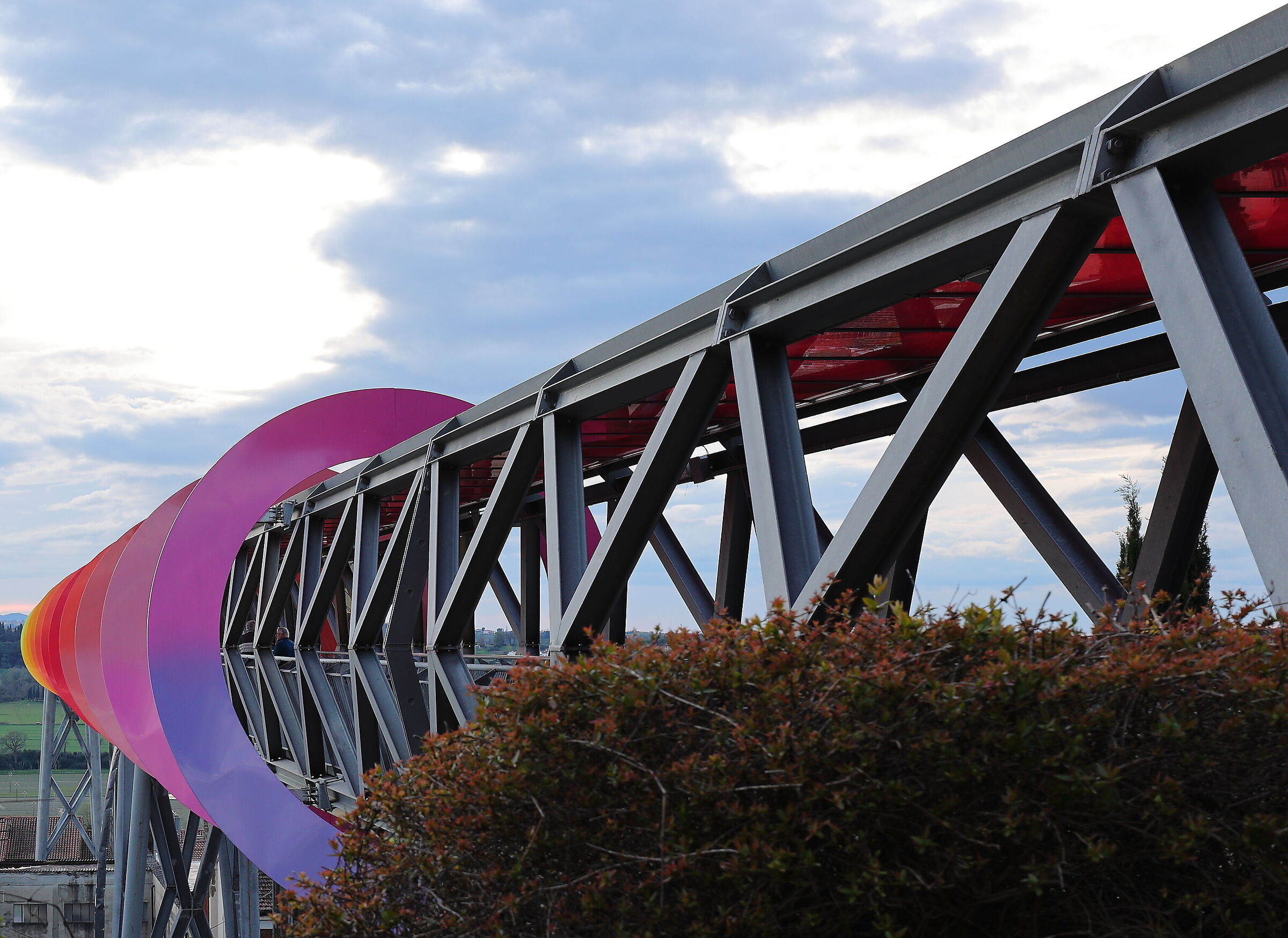 The pedestrian walkway of Peccioli
